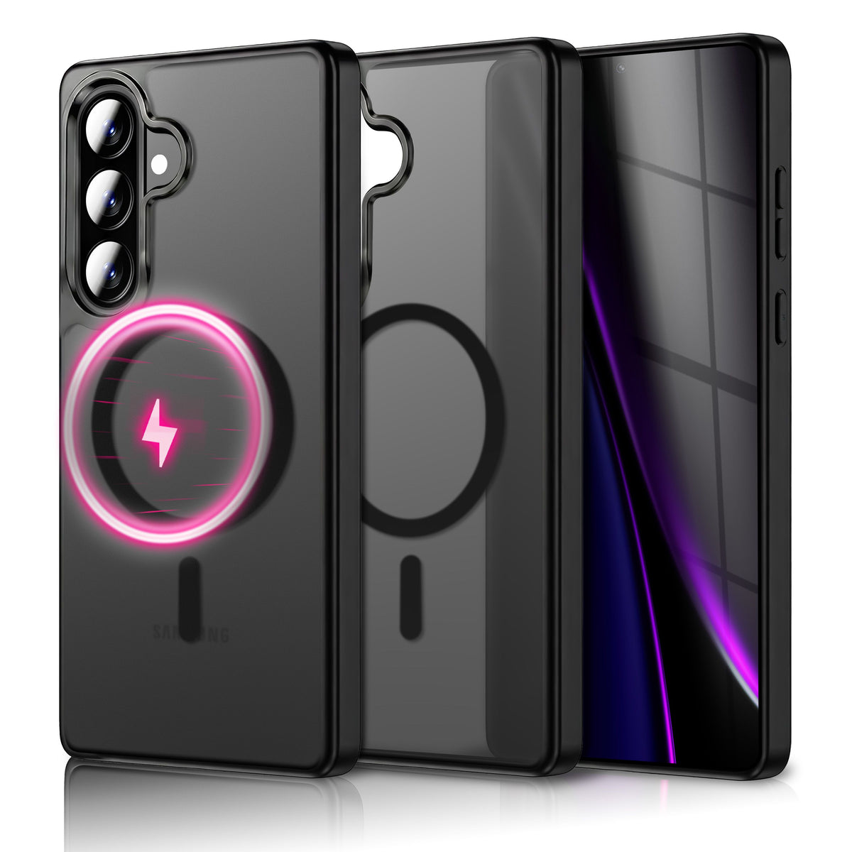 NALIA Mattes Magnet-Case für Samsung Galaxy A57 – MagSafe kompatibel, Vergilbungsfrei & Perfekter Zubehör-Halt – SLATE (Stoßfeste Handyhülle) – Marke aus Berlin Default Title NALIA Protective Hülle