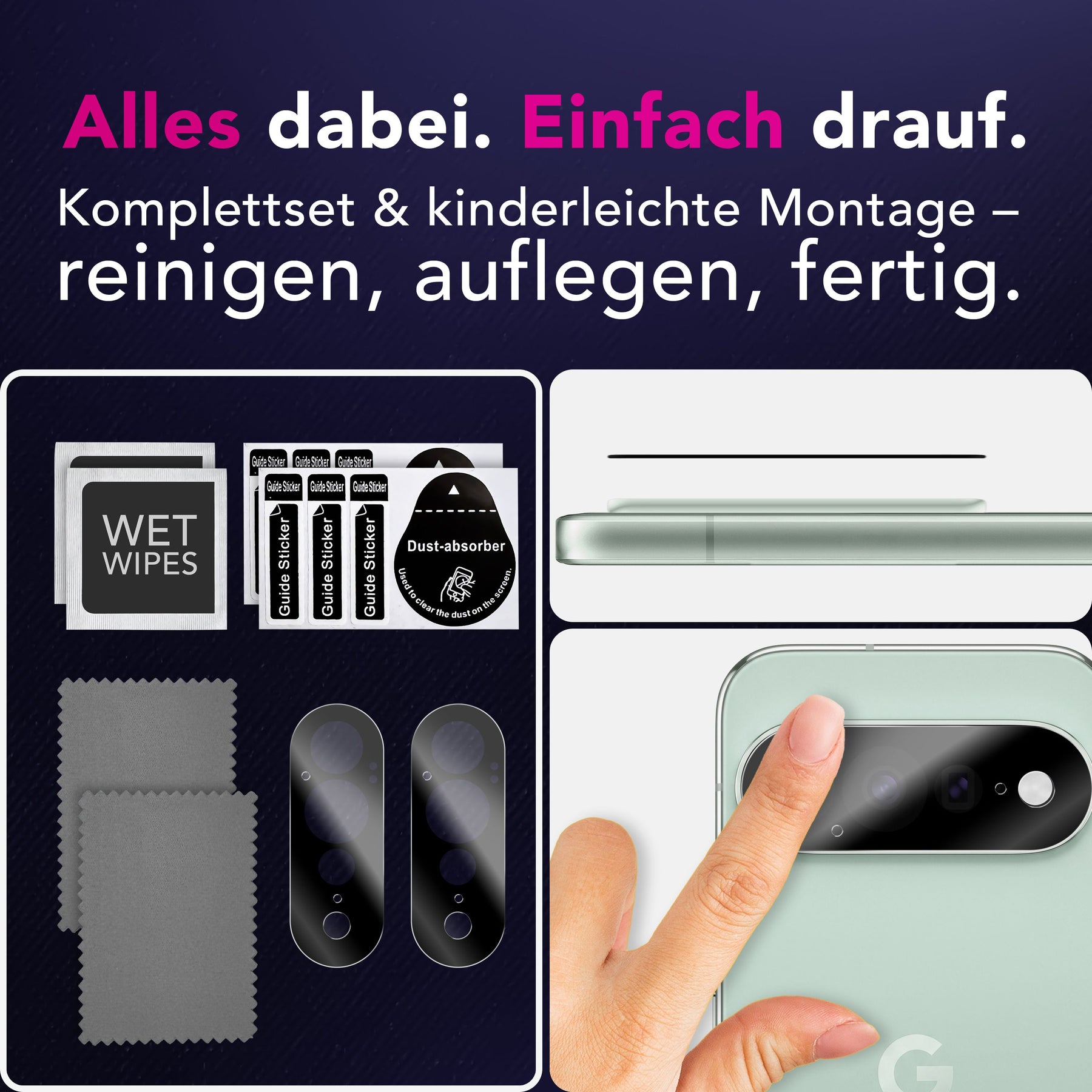 NALIA 2x Kameraschutzglas für Google Pixel 11 Pro XL – Linsenschutz 9H & Case-Friendly – FOCUS.X2 MAX (HD-Echtglas Transparent) – Marke aus Berlin