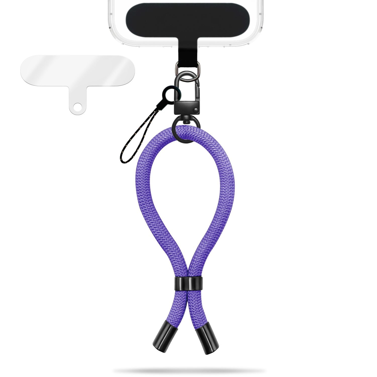 NALIA Wristy Universal Lanyard Handy-Kette für Smartphone & Handyhüllen, Handgelenk-Schlaufe mit Metallkarabiner, Verstellbares Trageband, Anti-Diebstahl Handyband Lavendel Lila NALIA Universal Handykette