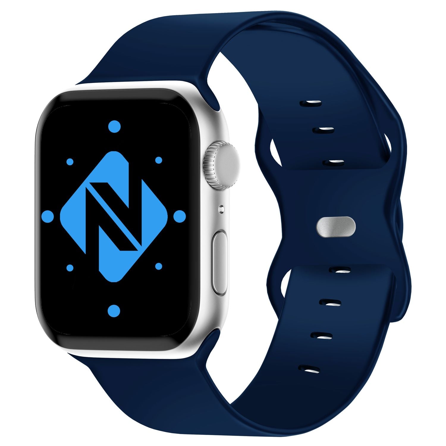 Silikon Armband für Apple Watch Ultra/SE/8/7/6/5/4/3/2/1, 42mm 44mm 45mm 49mm Dunkelblau NALIA Silikon Armband