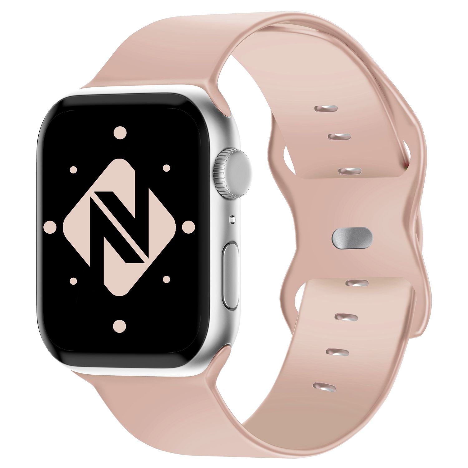 Silikon Armband für Apple Watch Ultra/SE/8/7/6/5/4/3/2/1, 42mm 44mm 45mm 49mm Pink NALIA Silikon Armband