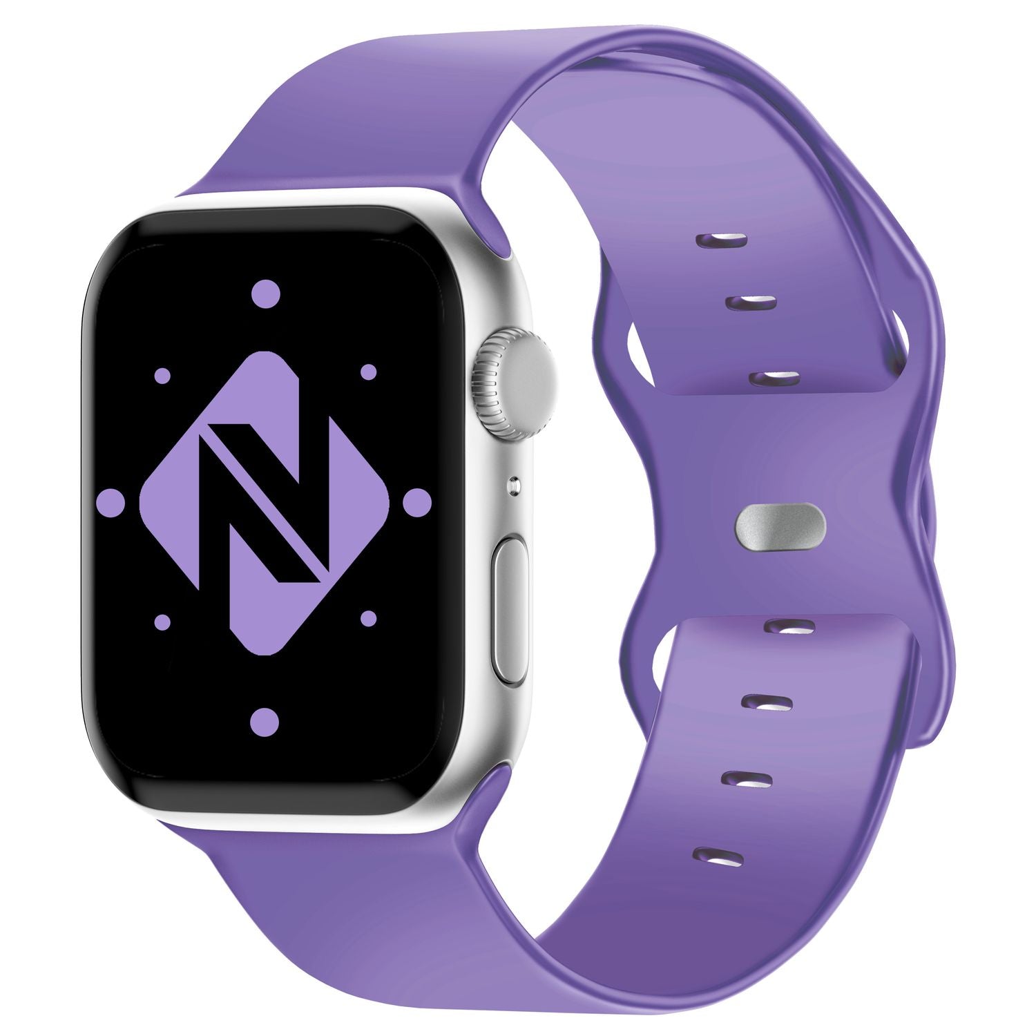 Silikon Armband für Apple Watch Ultra/SE/8/7/6/5/4/3/2/1, 42mm 44mm 45mm 49mm Lila NALIA Silikon Armband