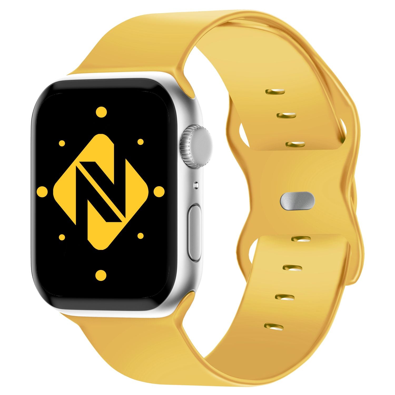Silikon Armband für Apple Watch Ultra/SE/8/7/6/5/4/3/2/1, 42mm 44mm 45mm 49mm Gelb NALIA Silikon Armband
