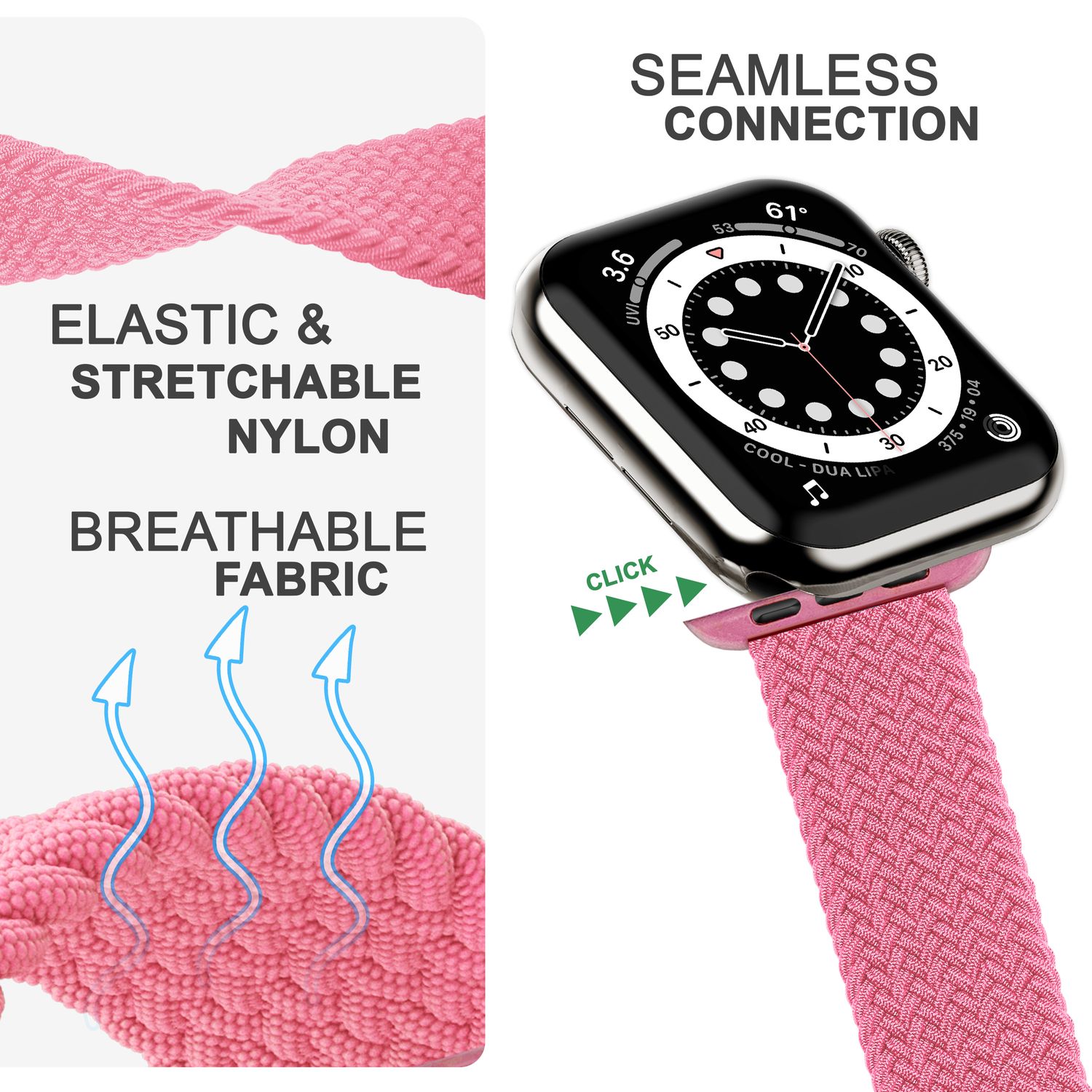 Armband für Apple Watch Ultra/SE/8/7/6/5/4/3/2/1, 42/44/45/49mm Geflochten