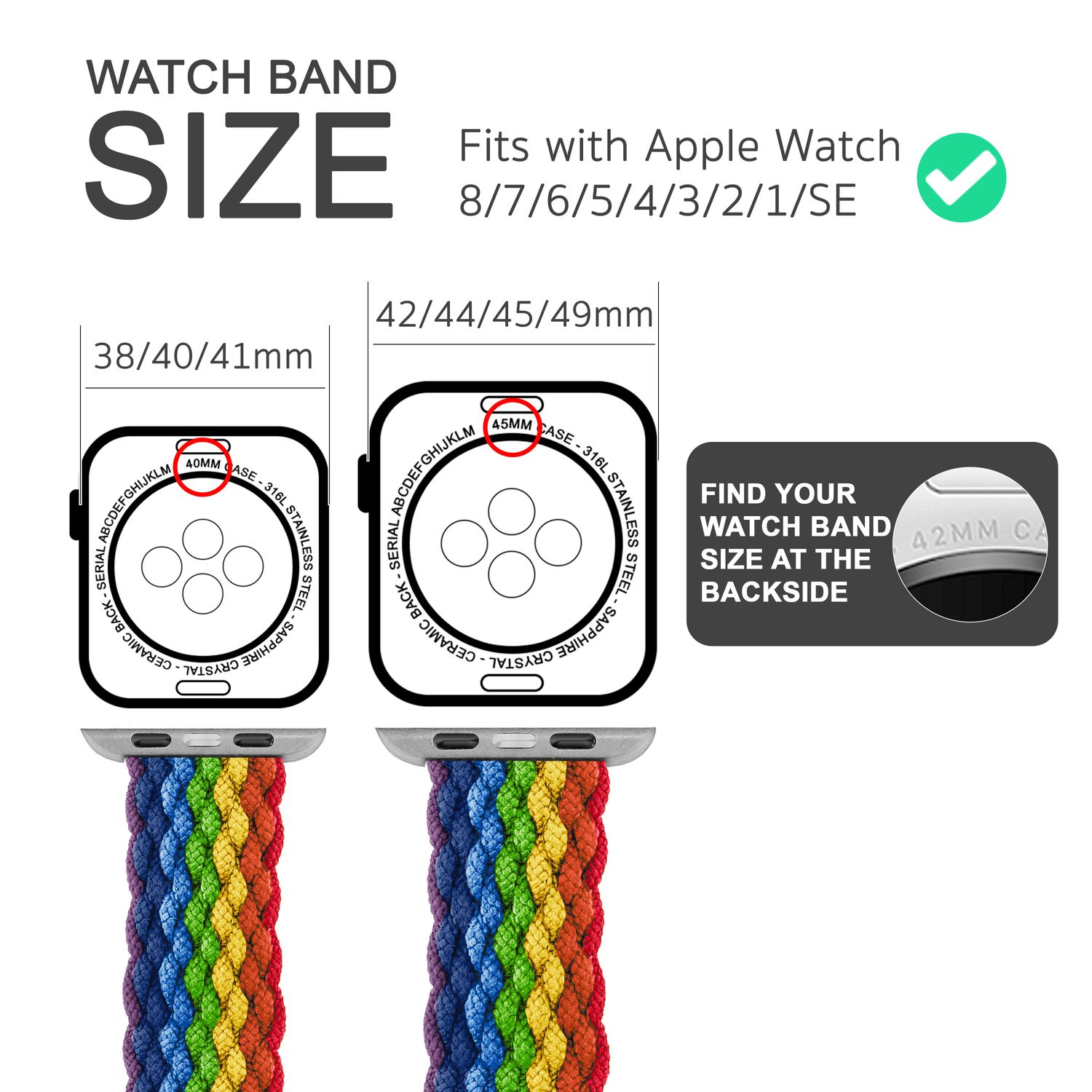 Armband für Apple Watch Ultra/SE/8/7/6/5/4/3/2/1, 42/44/45/49mm Geflochten