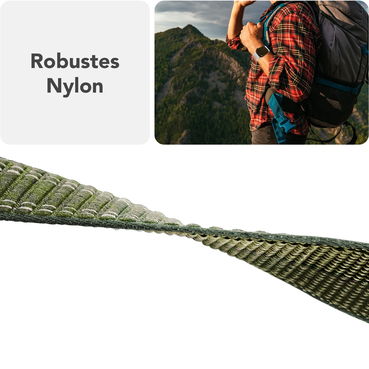 NALIA Evolv Armband für Apple Watch SE/10/9/8/7/6/5/4/3/2/1, Gehäusegröße 38/40/41/42mm, Gewebtes Stoffband Elastisches Nylon Uhrenband mit Klettverschluss Waldgrün NALIA Nylon Armband