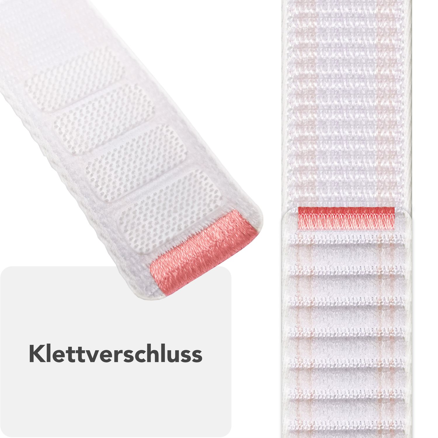 NALIA Evolv Armband für Apple Watch Ultra/SE/10/9/8/7/6/5/4/3/2/1, Gehäusegröße 42/44/45/46/49mm, Gewebtes Stoffband Elastisches Nylon Uhrenband mit Klettverschluss Polarweiß NALIA Nylon Armband