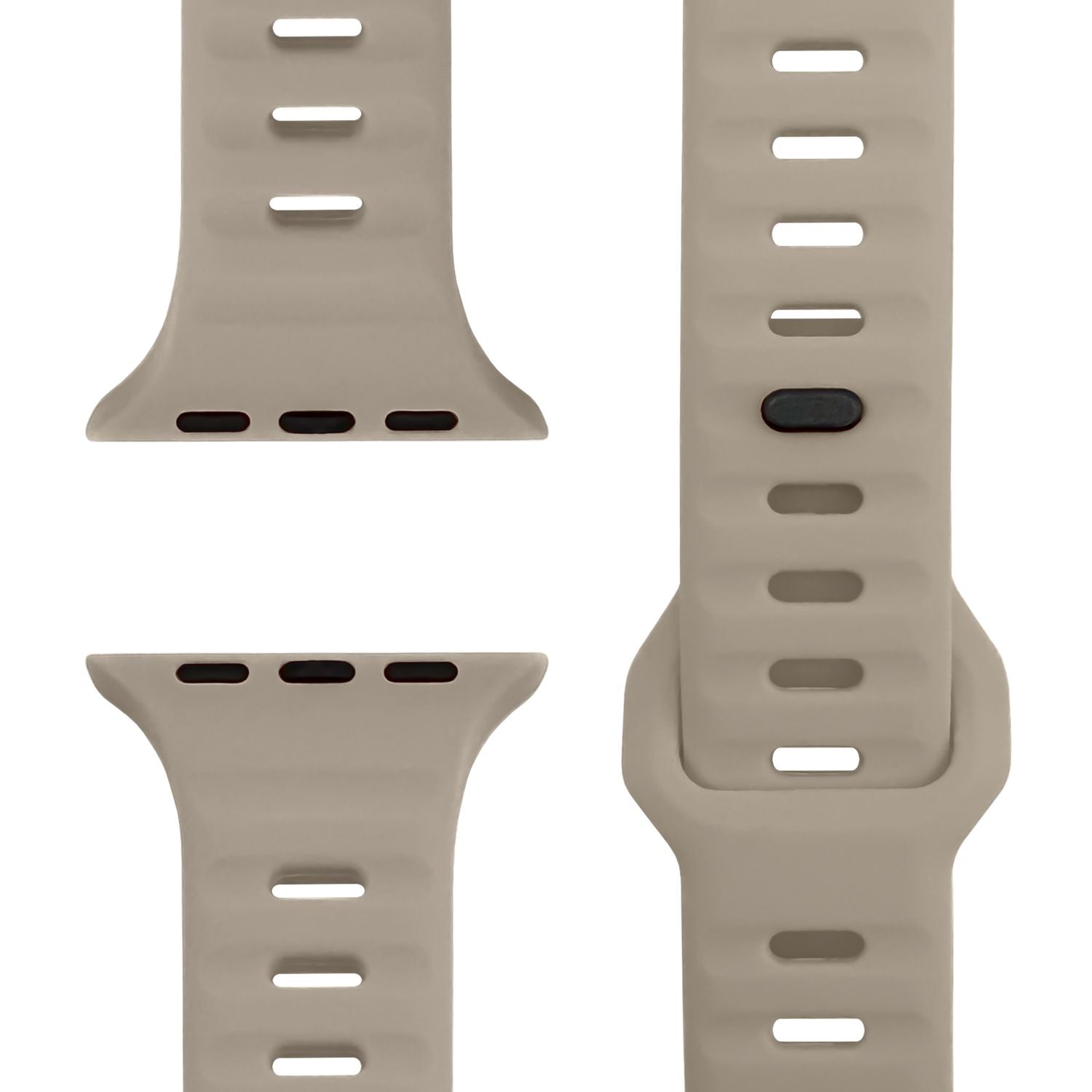NALIA Motion Armband für Apple Watch Ultra/SE/10/9/8/7/6/5/4/3/2/1, Gehäusegröße 42/44/45/46/49mm, Soft Silikon Ersatz Sportarmband mit Steck-Pin Verschluss Espressobraun NALIA Silikon Armband