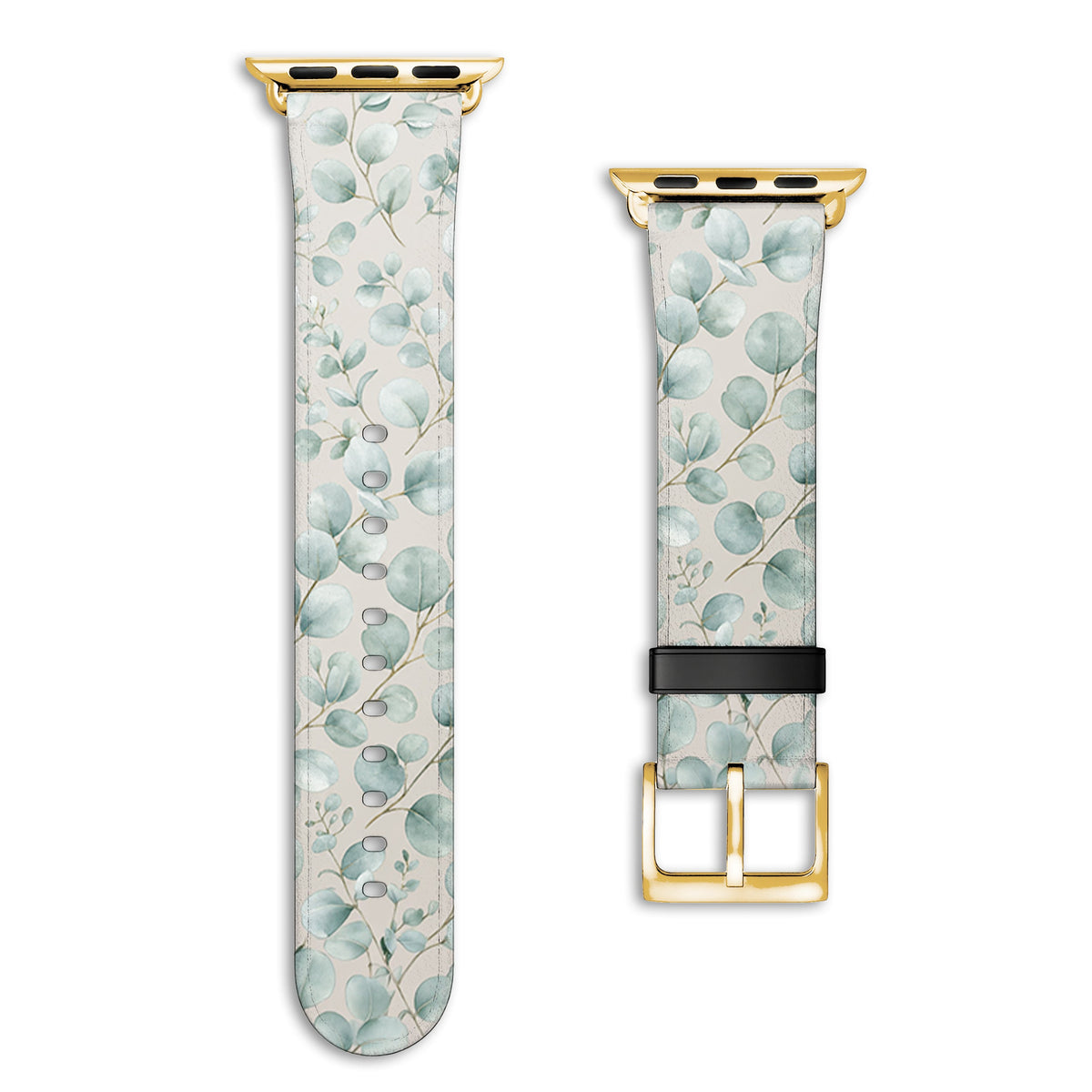 Haze - Apple Watch Armband 38/40/41/42mm 38 40 41 42mm Matt Gold NALIA Kunstleder Armband