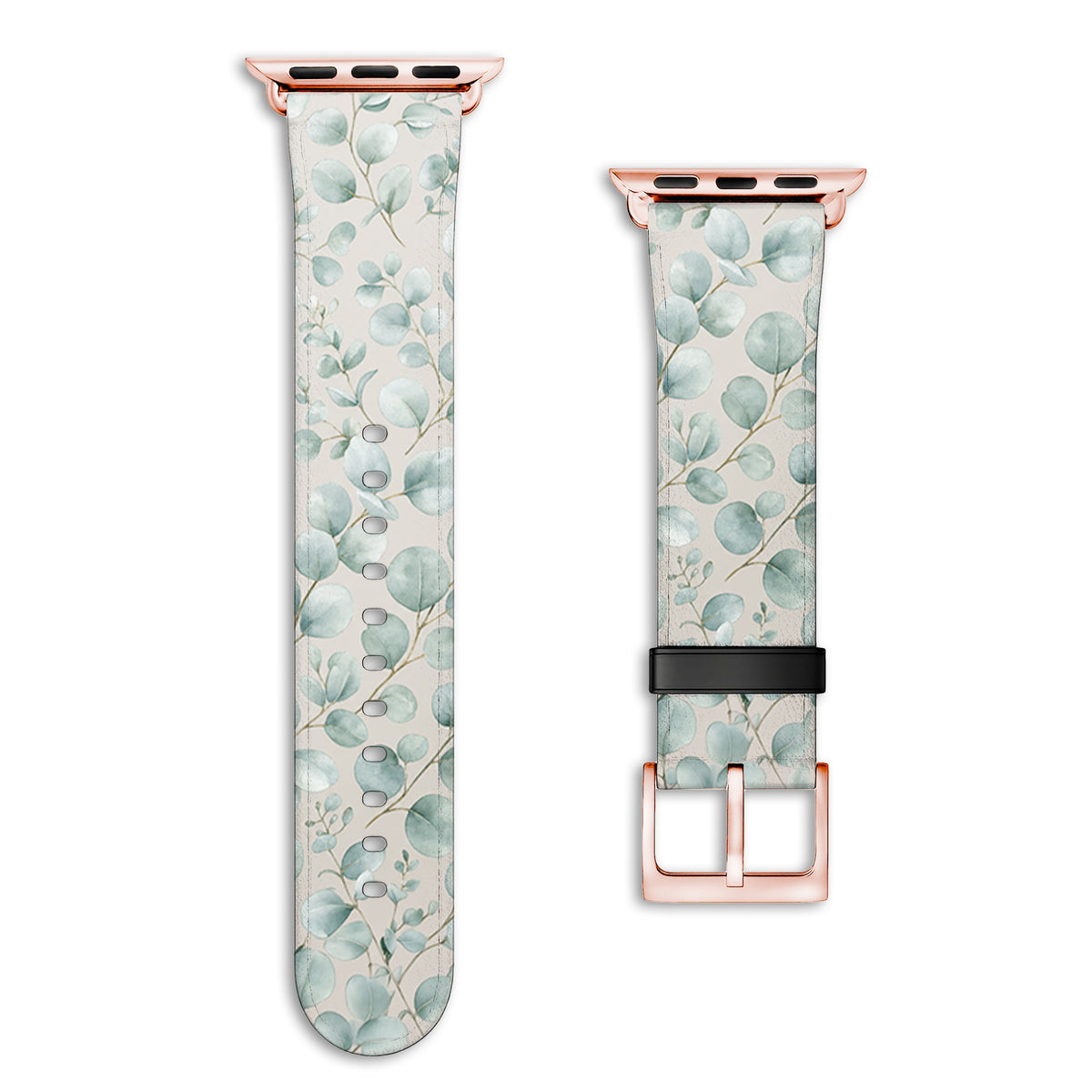 Haze - Apple Watch Armband 44/45/46/49mm 44 45 46 49mm Matt Rose Gold NALIA Kunstleder Armband