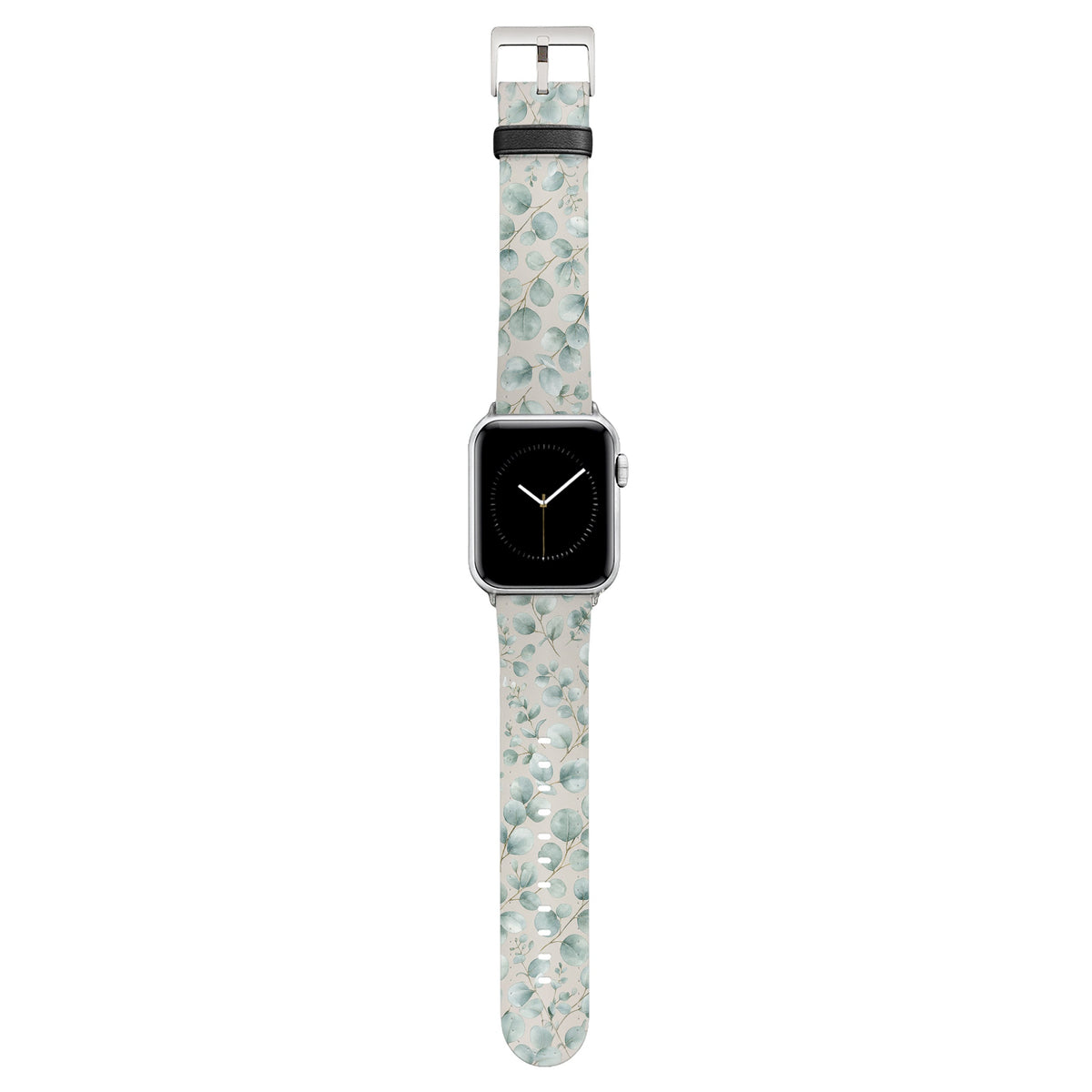 Haze - Apple Watch Armband 44/45/46/49mm 44 45 46 49mm Matt Silber NALIA Kunstleder Armband