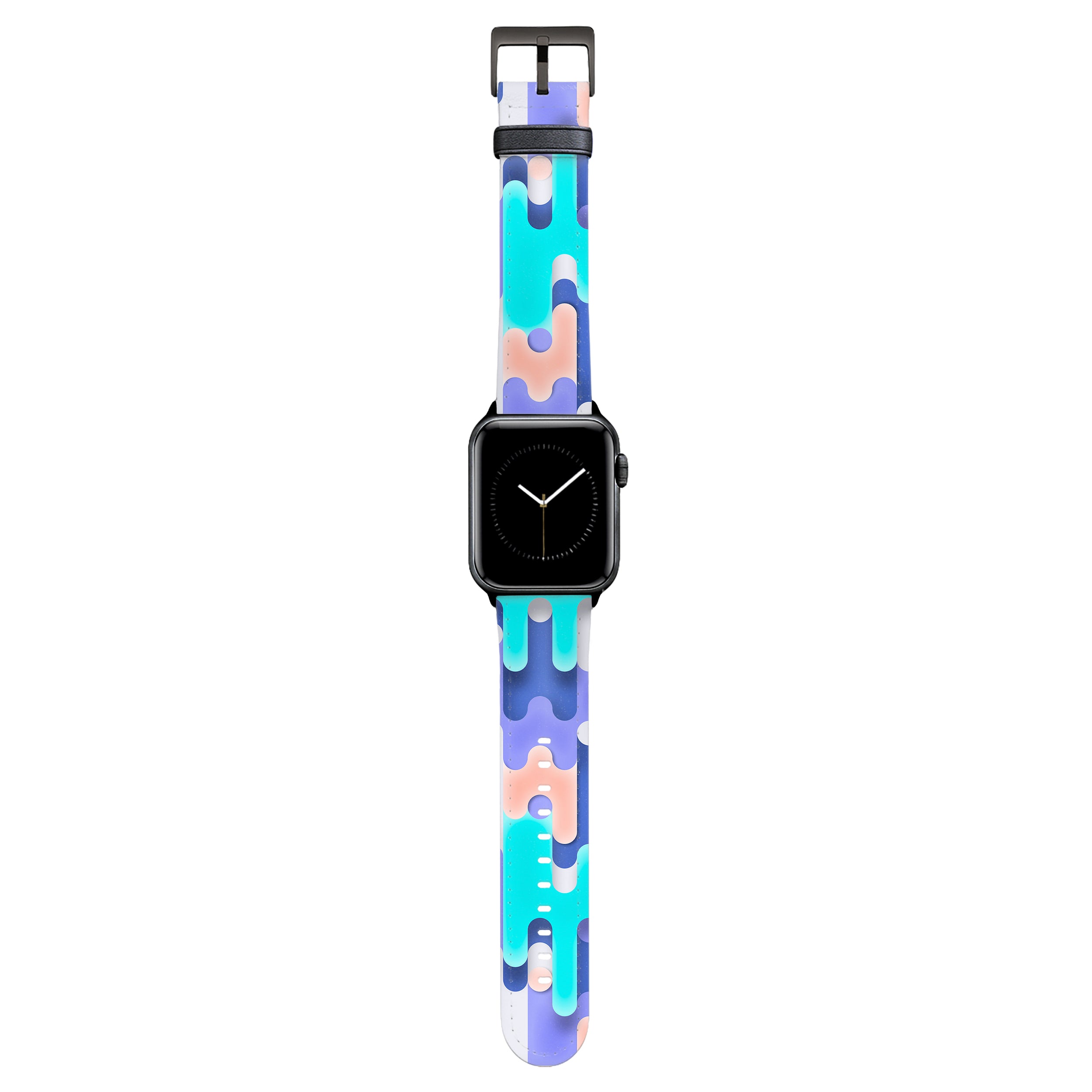 Icecream - Apple Watch Armband 44-49mm & 42 (Serie 1-3) 44-49mm & 42 (Serie 1-3) Matt Schwarz NALIA Kunstleder Armband