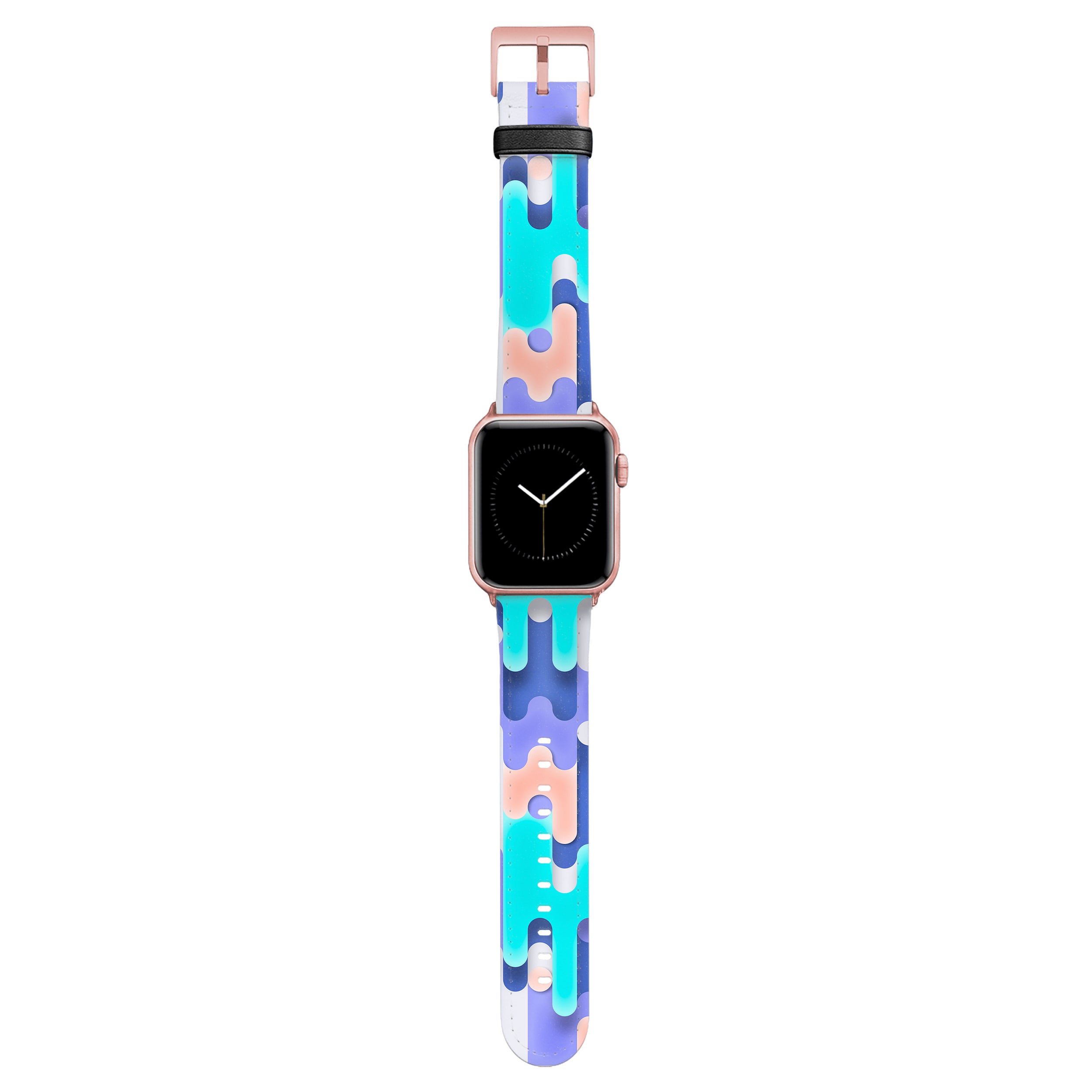 Icecream - Apple Watch Armband 44-49mm & 42 (Serie 1-3) 44-49mm & 42 (Serie 1-3) Matt Rose Gold NALIA Kunstleder Armband