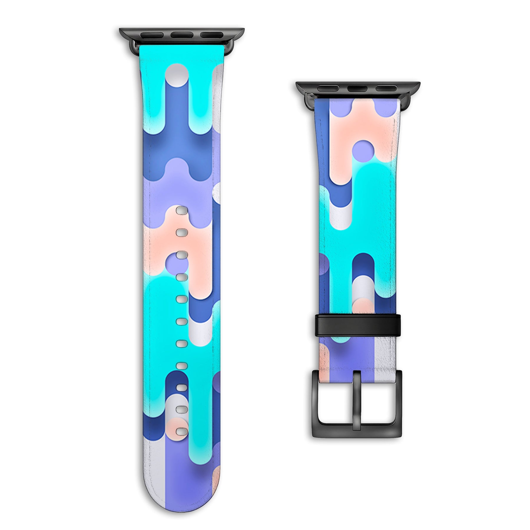 Icecream - Apple Watch Armband 38-41mm & 42 (Serie 10-11) 38-41mm & 42 (Serie 10-11) Matt Schwarz NALIA Kunstleder Armband
