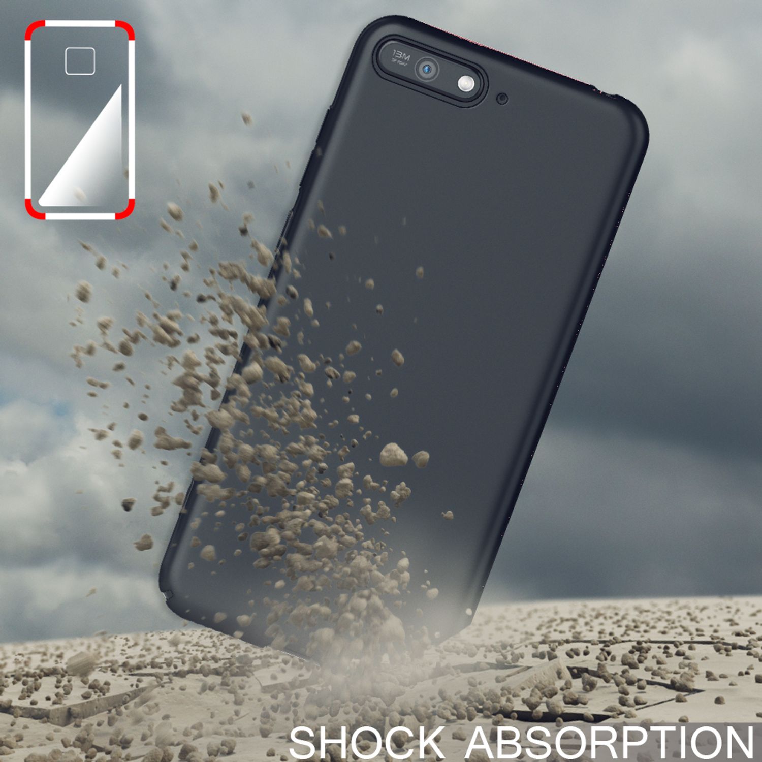 NALIA Handyhülle für Huawei Y6 (2018), Dünne Hard Case Schutz Hülle Slim Cover NALIA SlimFit Hülle