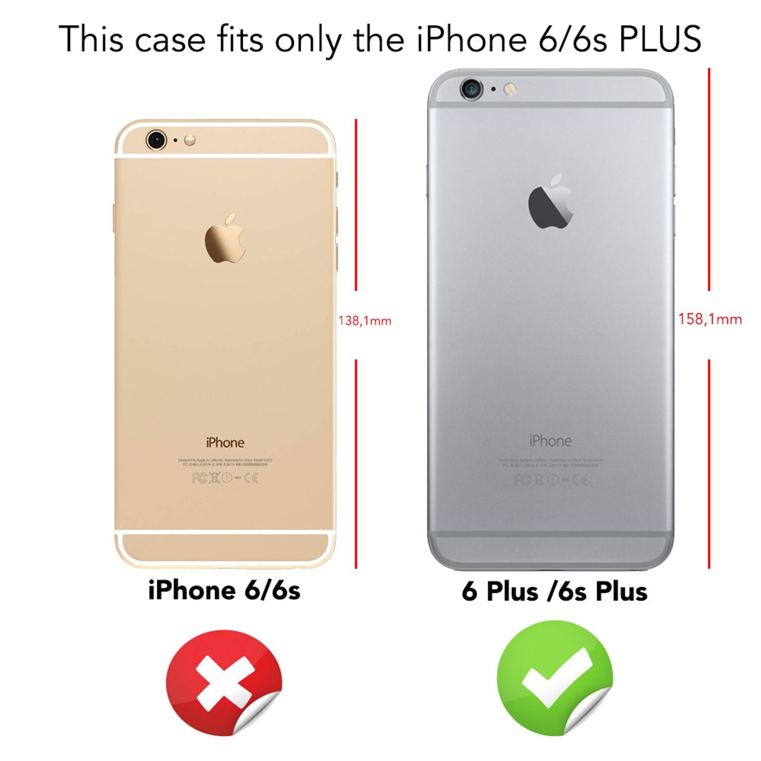 NALIA 360° Hülle Apple iPhone 6 Plus 6S Plus Case klar Komplettschutz Rose Gold NALIA Protective Hülle
