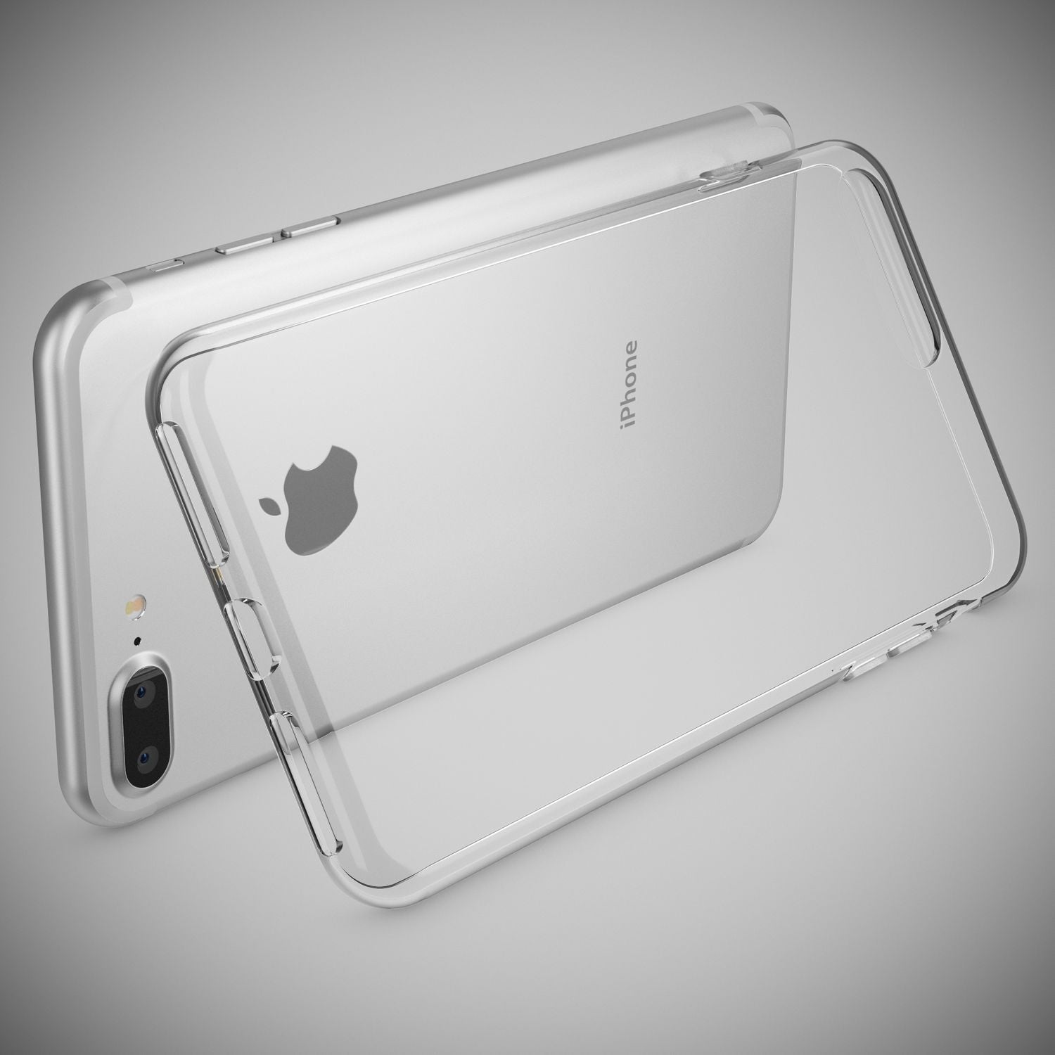 NALIA Hülle für iPhone 8 Plus / 7 Plus, Slim Handyhülle Clear Case Schutz Cover Default Title NALIA Transparente Hülle