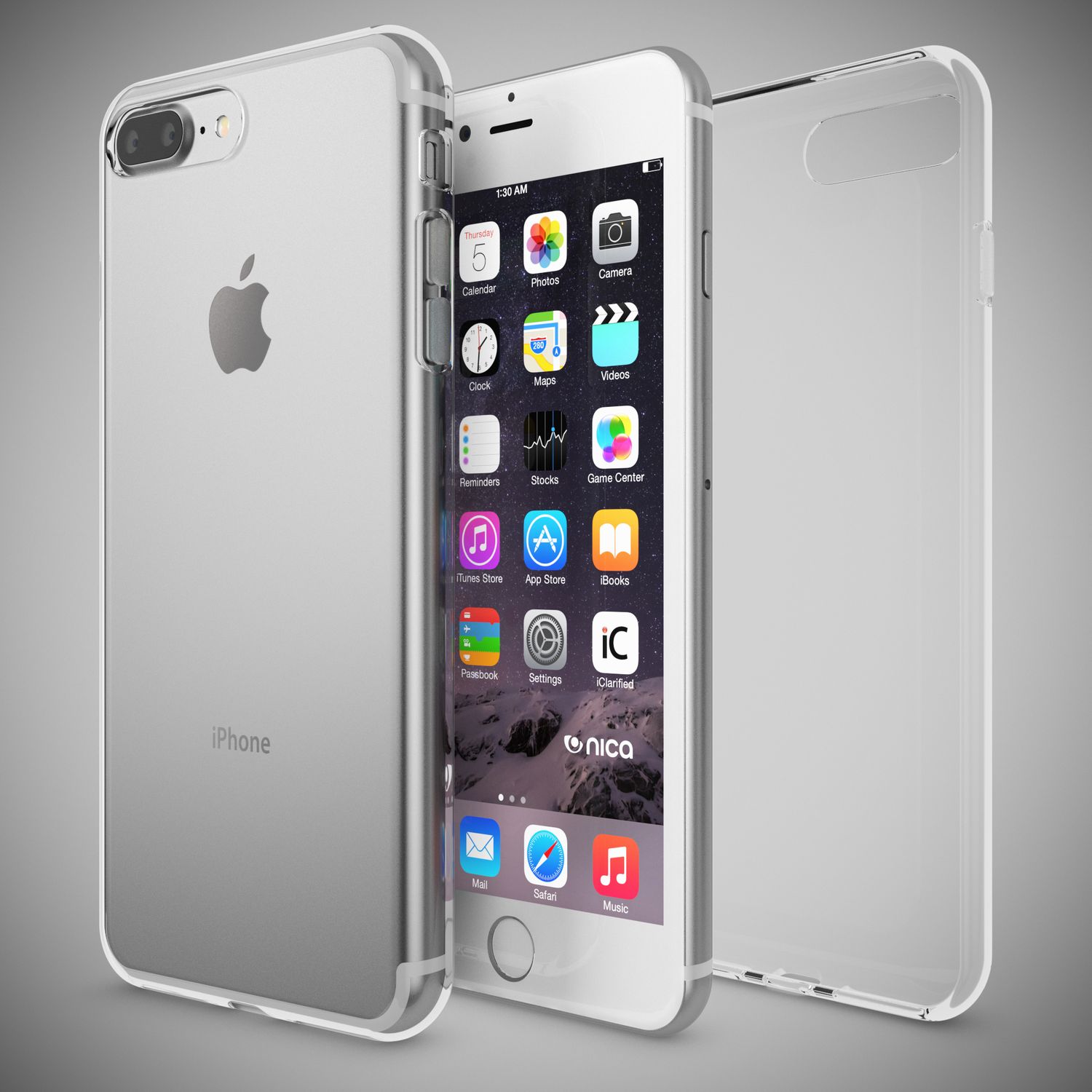 NALIA Hülle für iPhone 8 Plus / 7 Plus, Slim Handyhülle Clear Case Schutz Cover Default Title NALIA Transparente Hülle