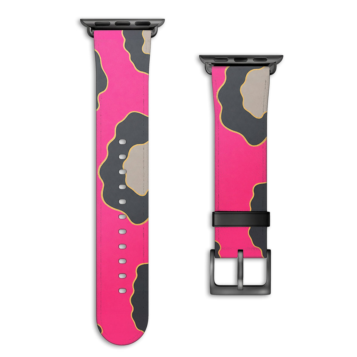 Lola - Apple Watch Armband 38/40/41/42mm 38 40 41 42mm Matt Schwarz NALIA Kunstleder Armband