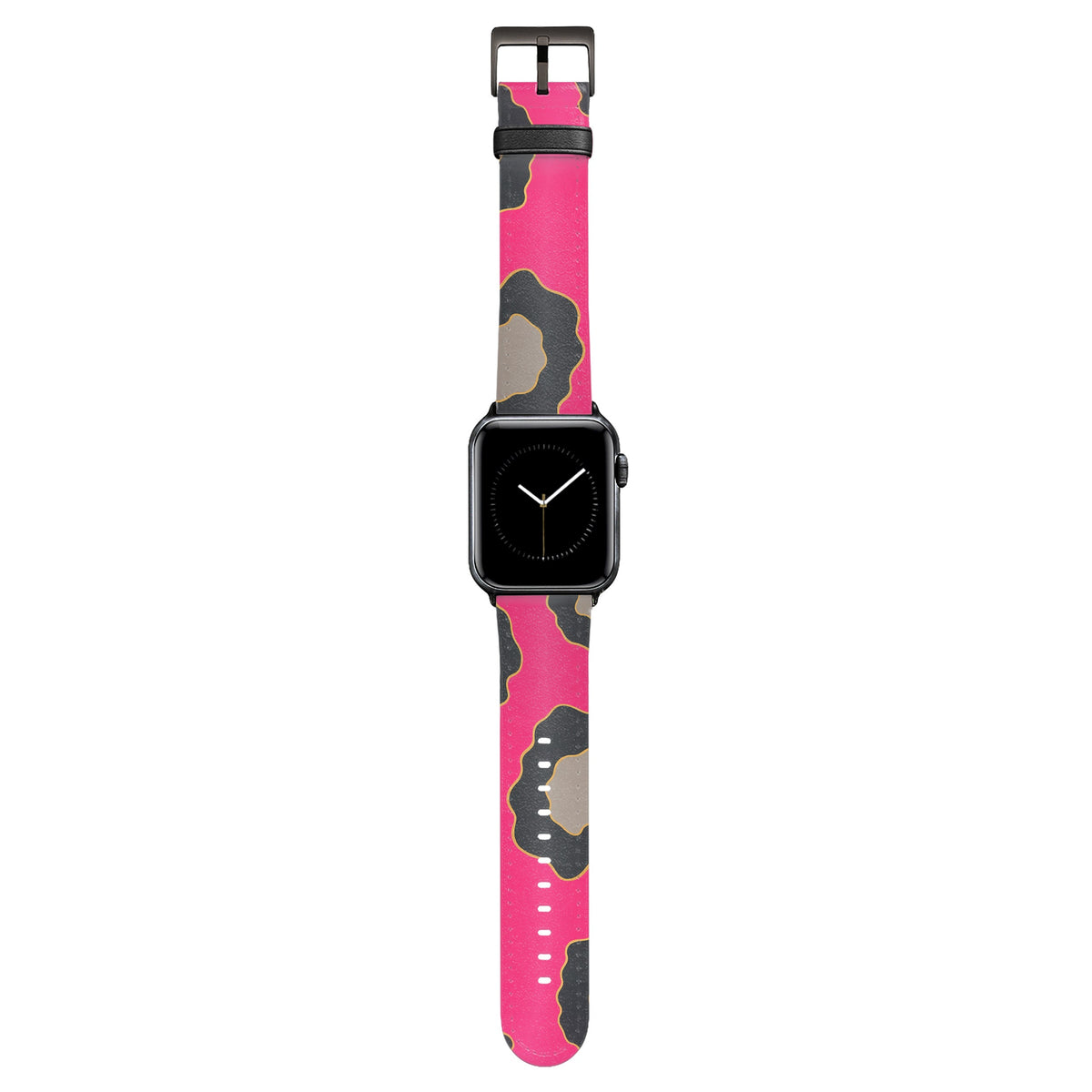 Lola - Apple Watch Armband 38/40/41/42mm 38 40 41 42mm Matt Schwarz NALIA Kunstleder Armband