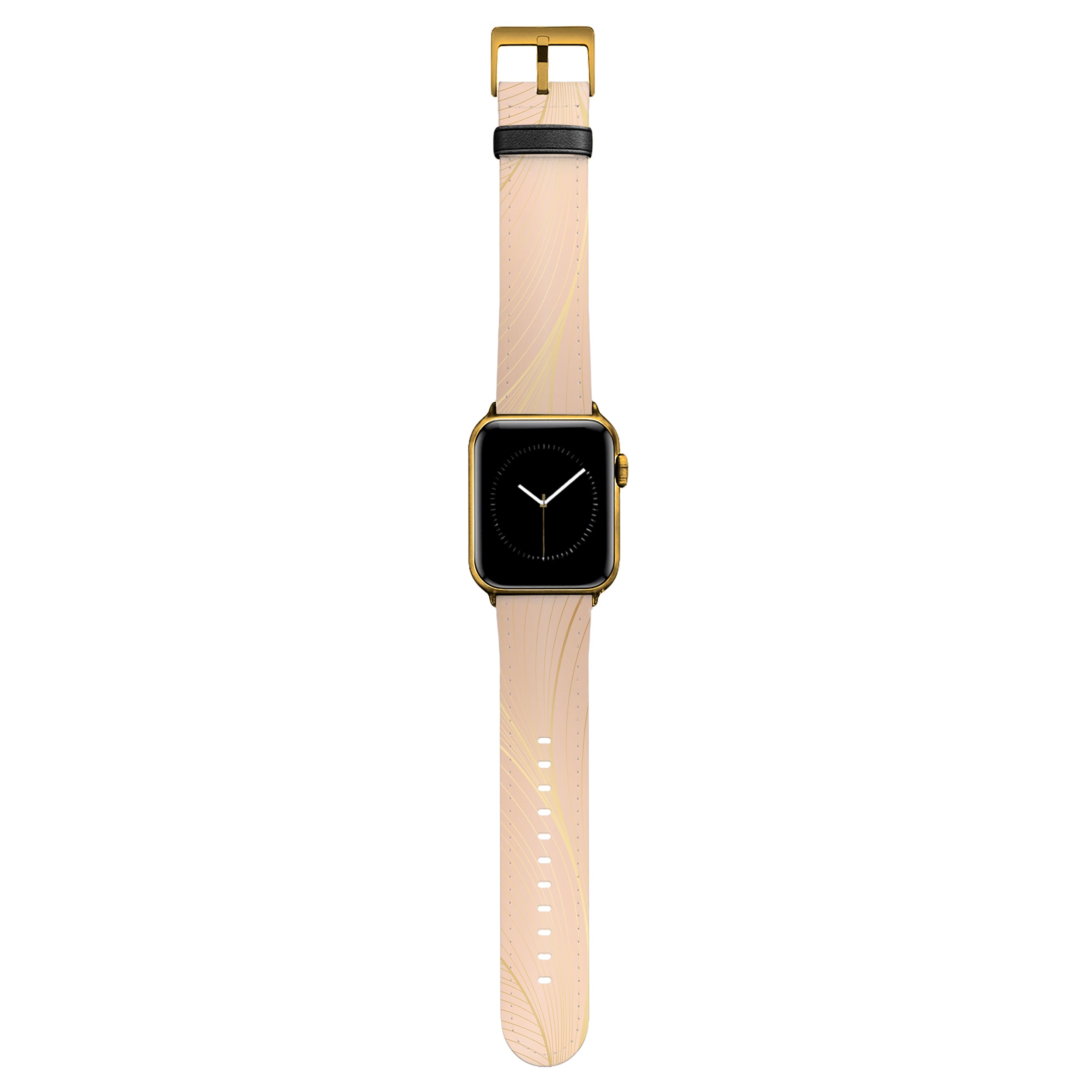 Lumina - Apple Watch Armband 44-49mm & 42 (Serie 1-3) 44-49mm & 42 (Serie 1-3) Matt Gold NALIA Kunstleder Armband