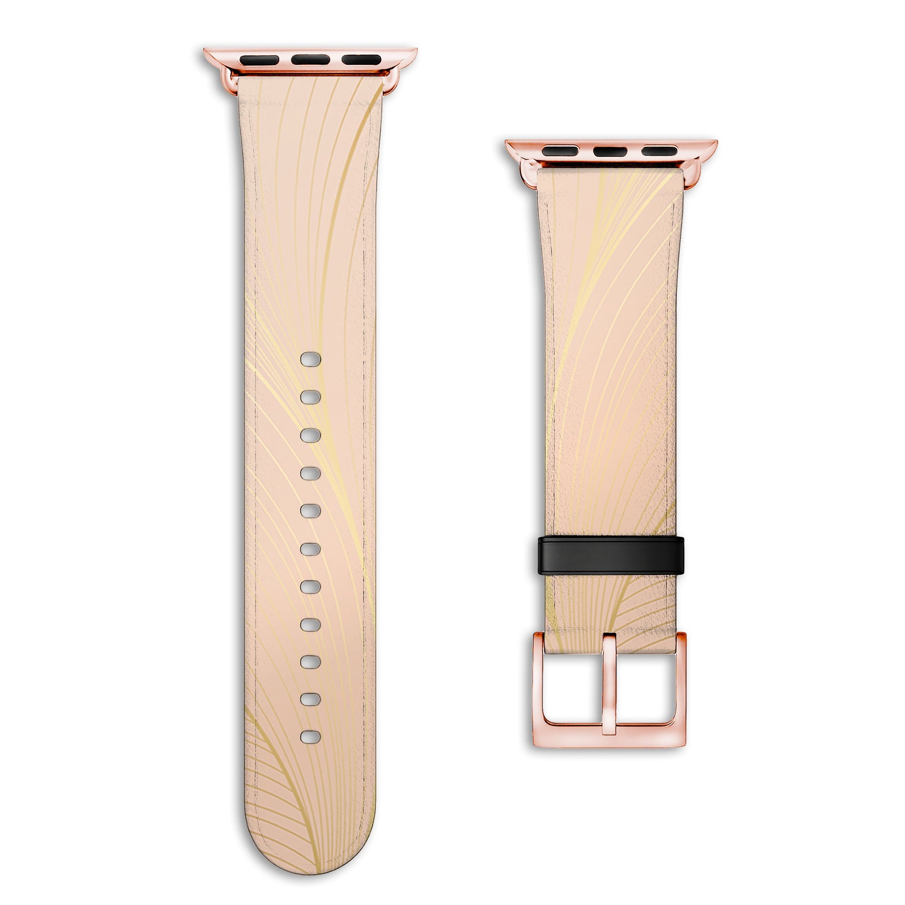 Lumina - Apple Watch Armband 44-49mm & 42 (Serie 1-3) 44-49mm & 42 (Serie 1-3) Matt Rose Gold NALIA Kunstleder Armband