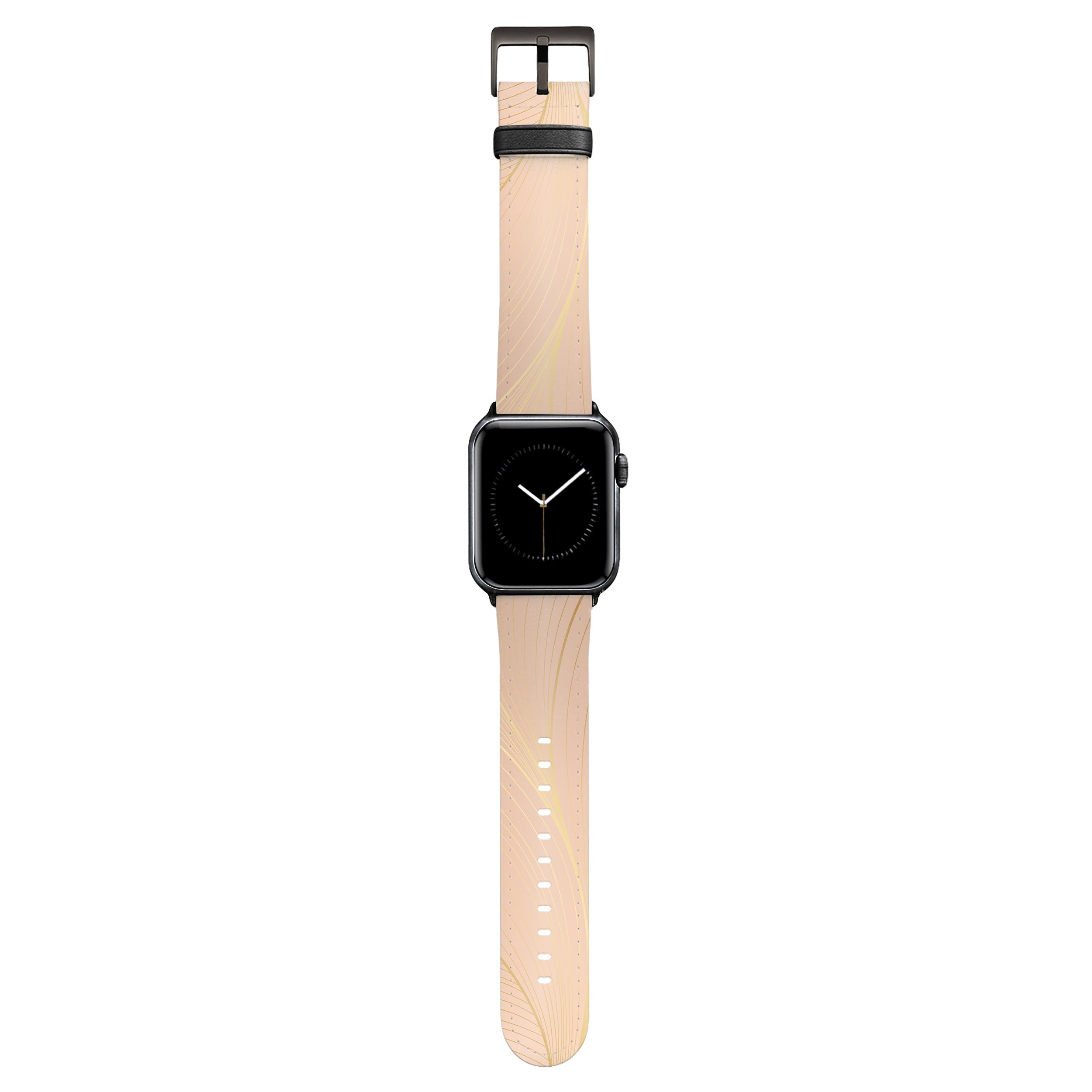 Lumina - Apple Watch Armband 44-49mm & 42 (Serie 1-3) 44-49mm & 42 (Serie 1-3) Matt Schwarz NALIA Kunstleder Armband