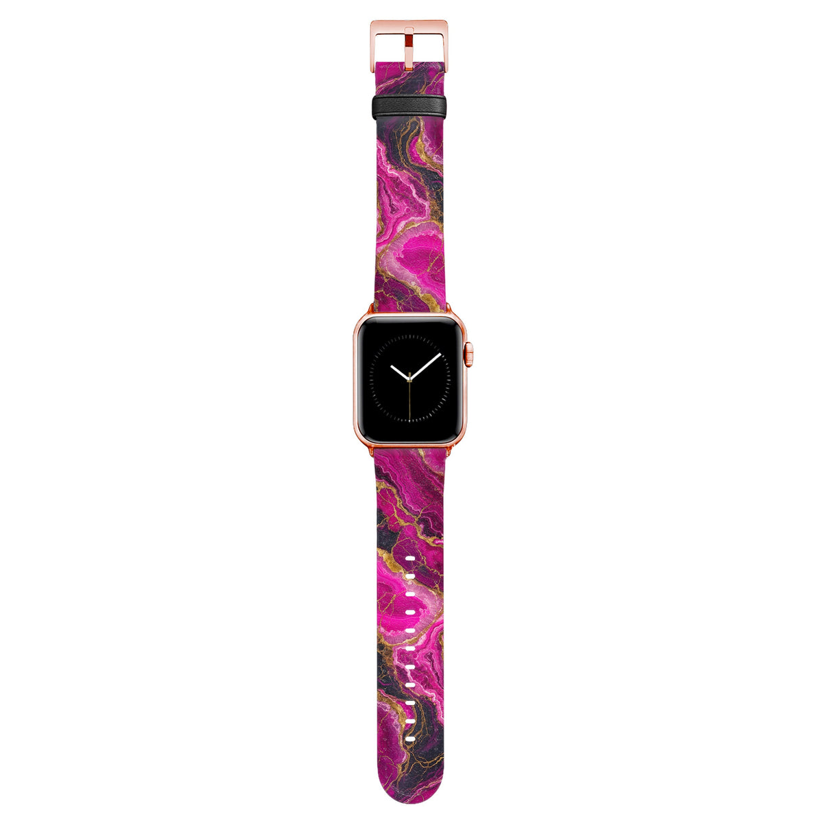 Rubin - Apple Watch Armband 38/40/41/42mm 38 40 41 42mm Matt Rose Gold NALIA Kunstleder Armband