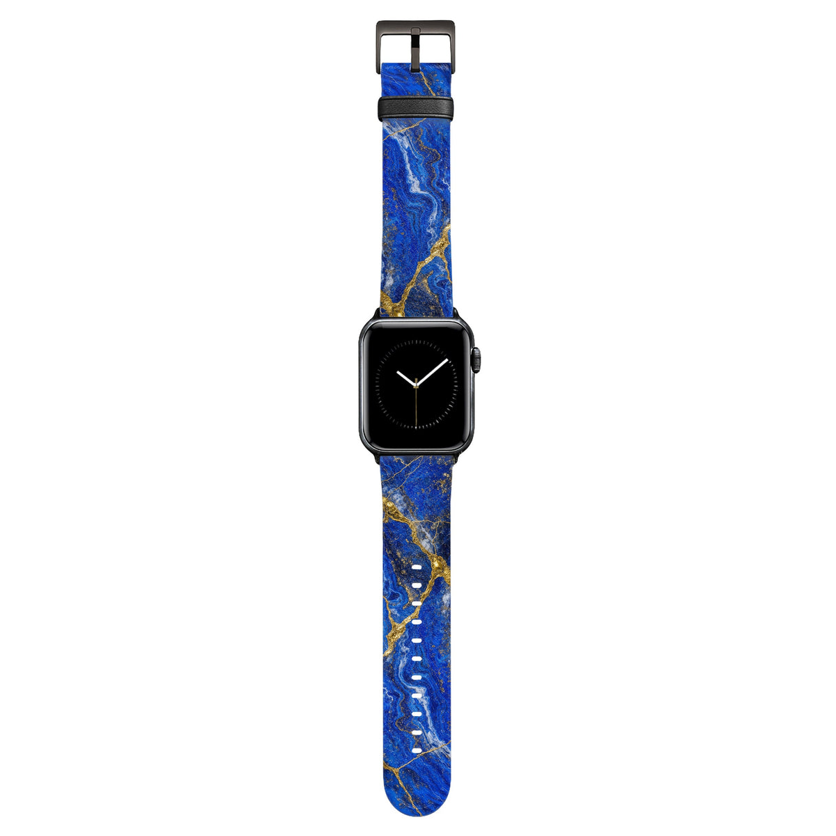 Lapis - Apple Watch Armband 44/45/46/49mm 44 45 46 49mm Black Matte NALIA Kunstleder Armband