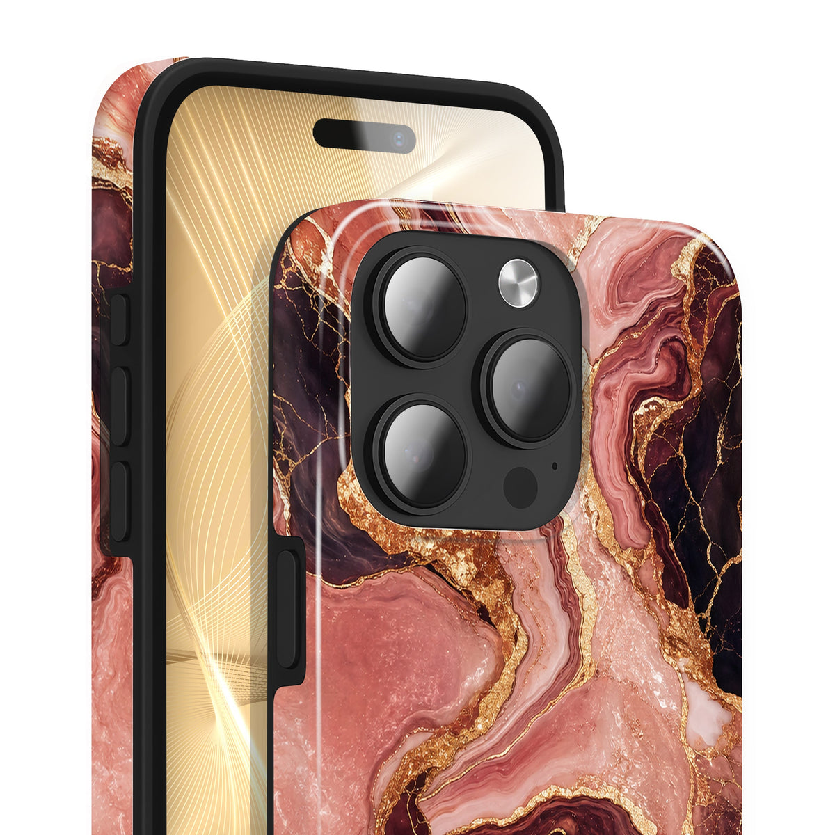 Rosenquarz - iPhone 16 Pro Max Hülle NALIA Protective Hülle