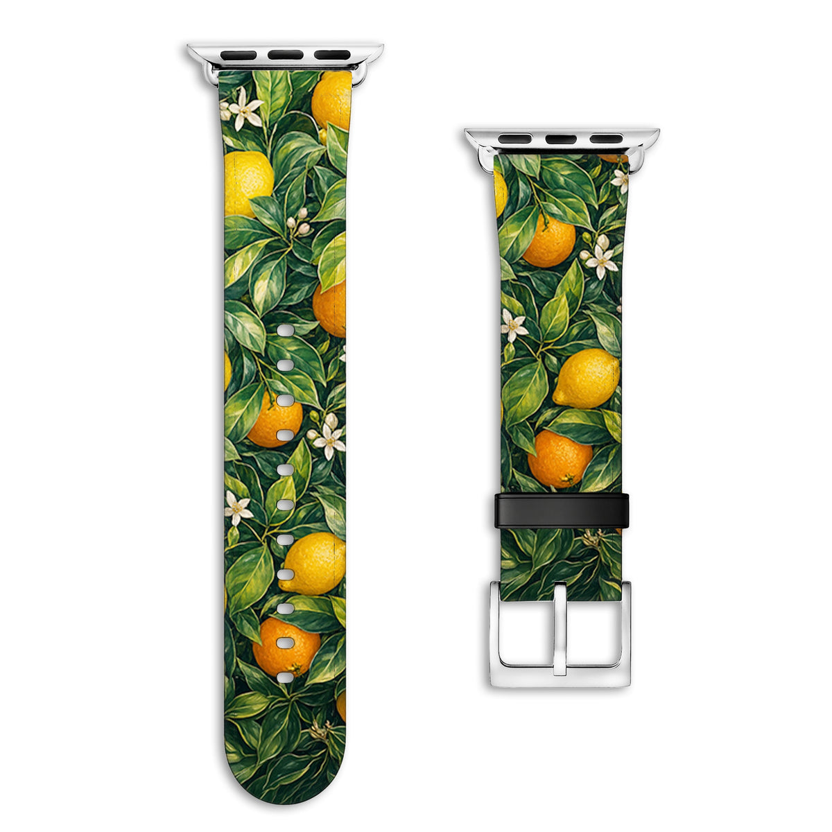 Clementine - Apple Watch Armband 38/40/41/42mm 38 40 41 42mm Matt Silber NALIA Kunstleder Armband