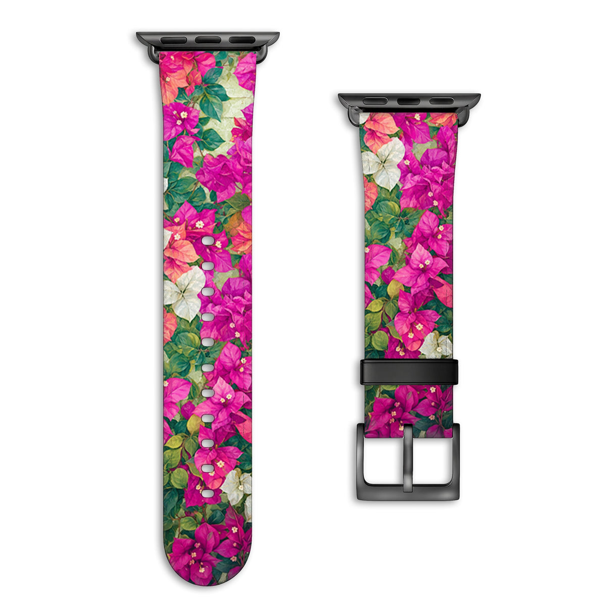 Capri - Apple Watch Armband 38/40/41/42mm 38 40 41 42mm Matt Schwarz NALIA Kunstleder Armband