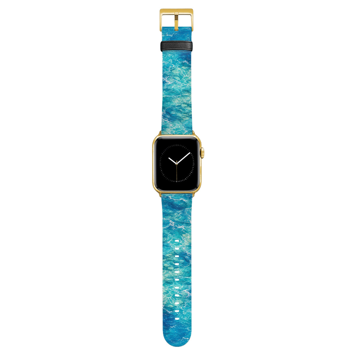 Brandung - Apple Watch Armband 44/45/46/49mm 44 45 46 49mm Matt Gold NALIA Kunstleder Armband