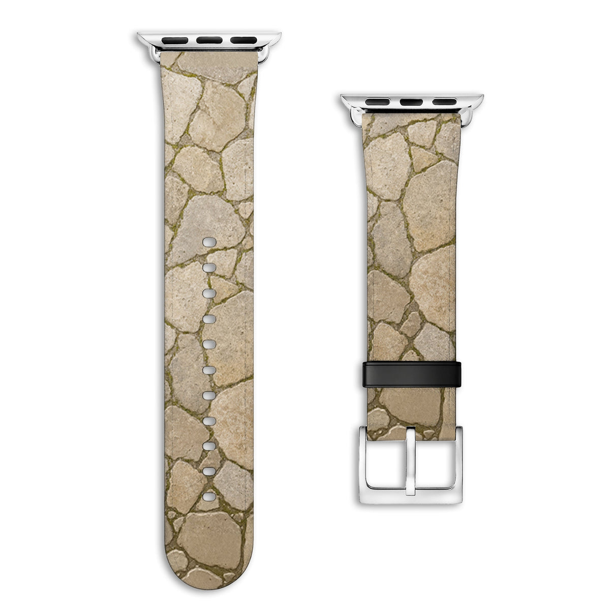 Piazza - Apple Watch Armband 38/40/41/42mm 38 40 41 42mm Matt Silber NALIA Kunstleder Armband