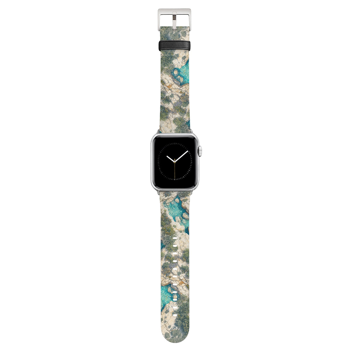 Klippe - Apple Watch Armband 38/40/41/42mm 38 40 41 42mm Matt Silber NALIA Kunstleder Armband