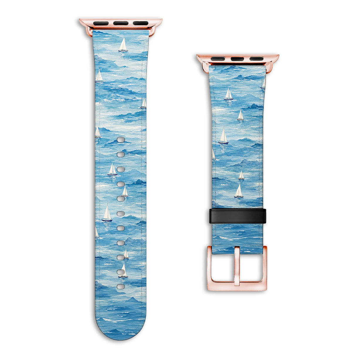 Regatta - Apple Watch Armband 38/40/41/42mm 38 40 41 42mm Matt Rose Gold NALIA Kunstleder Armband