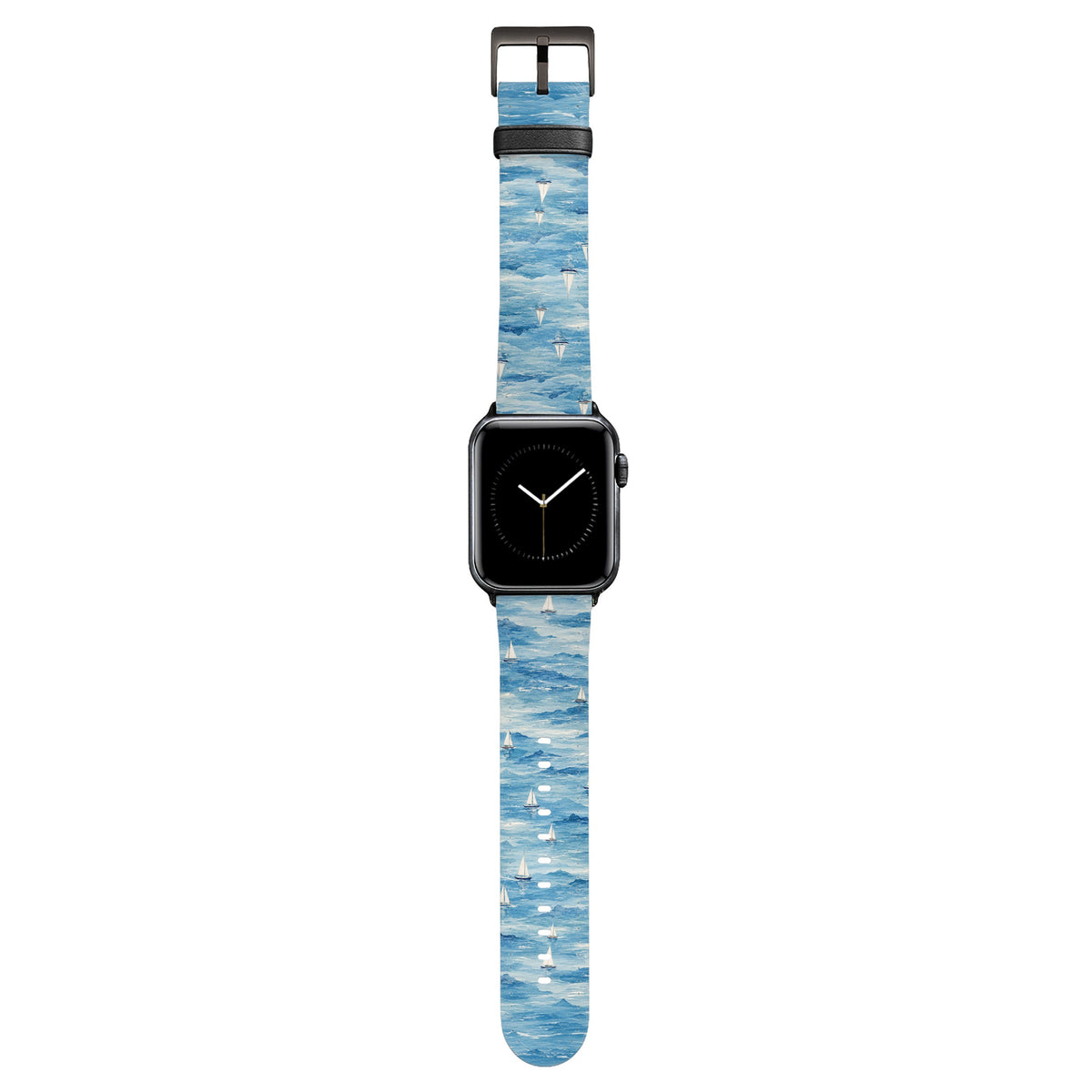Regatta - Apple Watch Armband 38/40/41/42mm 38 40 41 42mm Matt Schwarz NALIA Kunstleder Armband