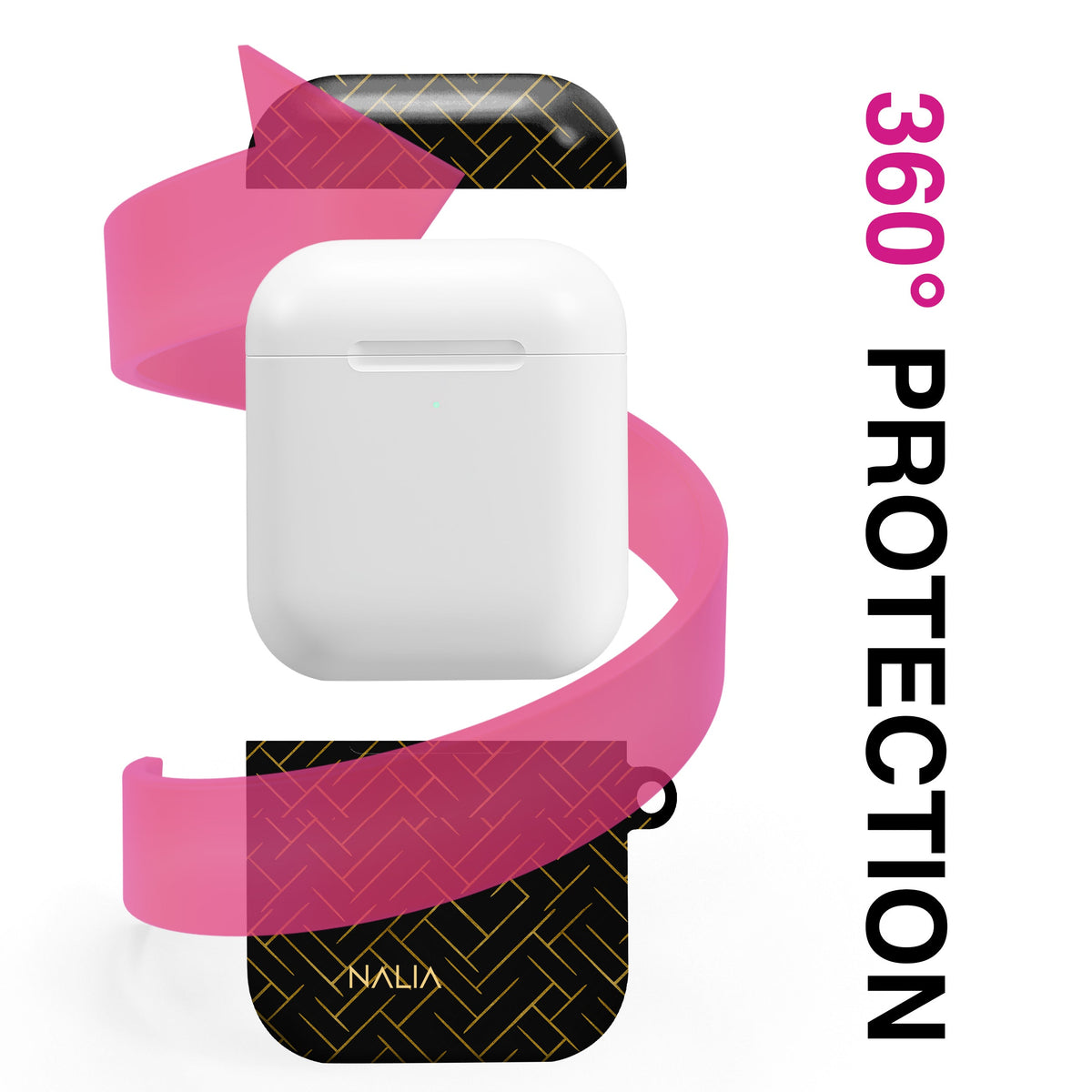 Noir - AirPods 1 / 2 Hülle NALIA Protective Hülle