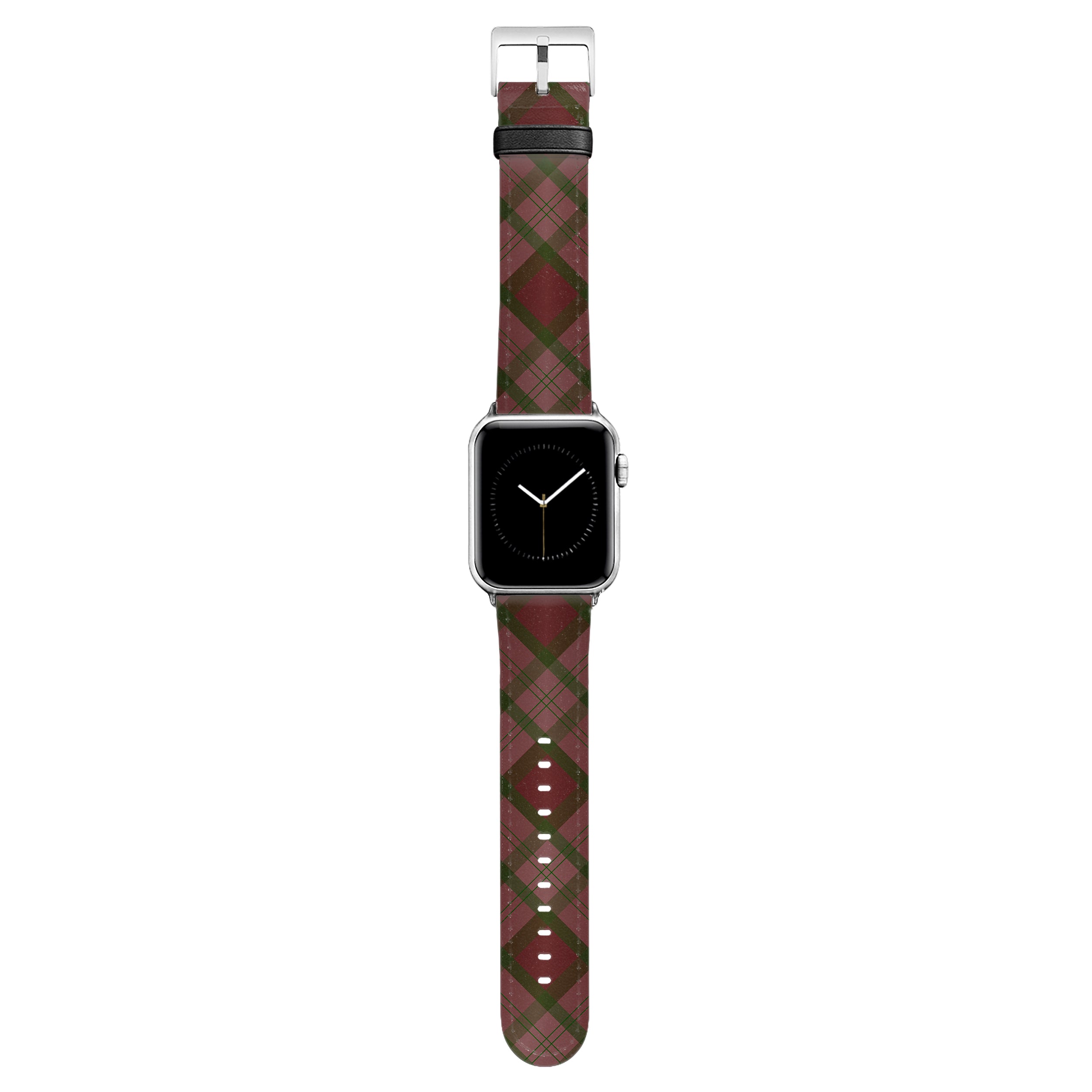 Oxford - Apple Watch Armband 44-49mm & 42 (Serie 1-3) 44-49mm & 42 (Serie 1-3) Silver Matte NALIA Kunstleder Armband