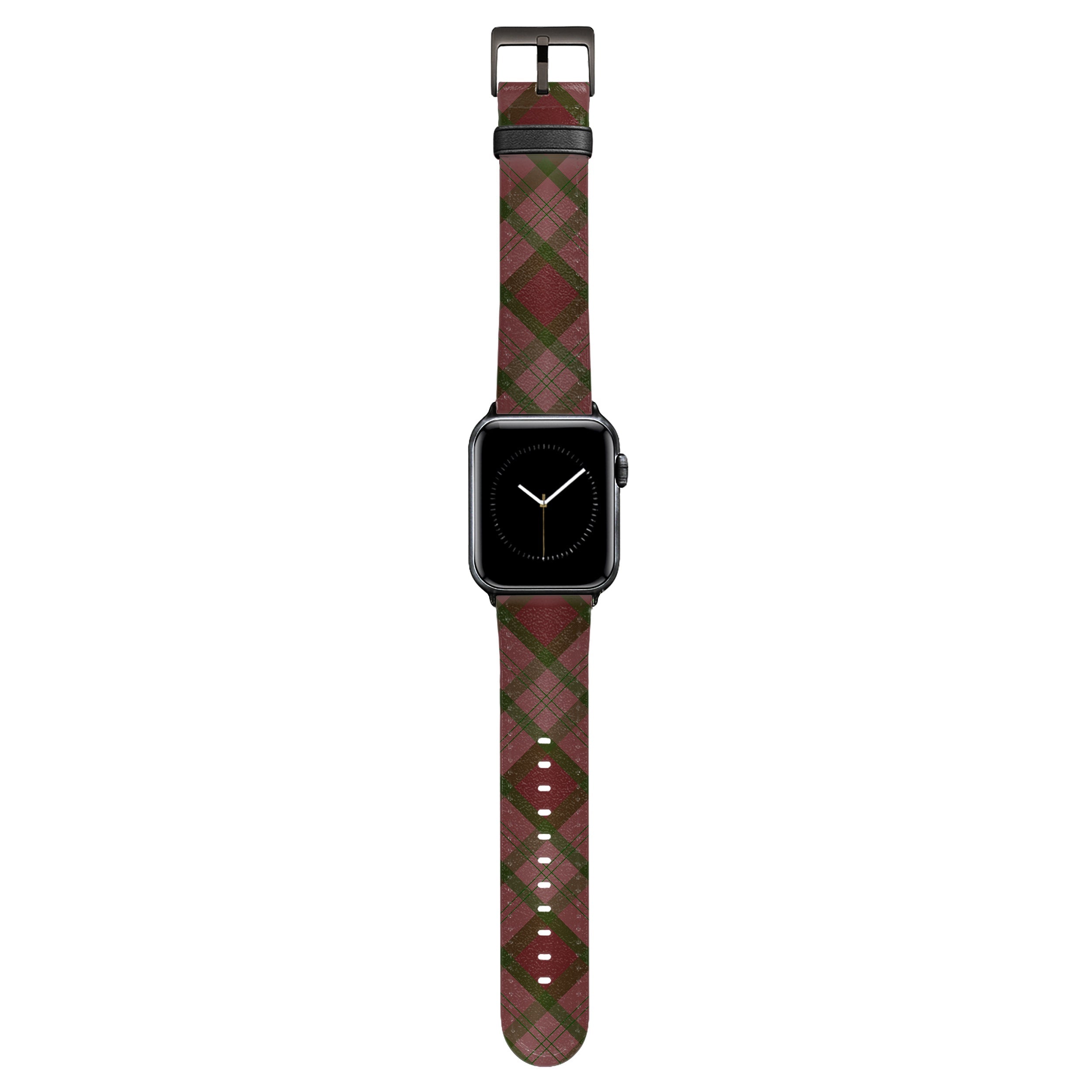 Oxford - Apple Watch Armband 44-49mm & 42 (Serie 1-3) 44-49mm & 42 (Serie 1-3) Matt Schwarz NALIA Kunstleder Armband