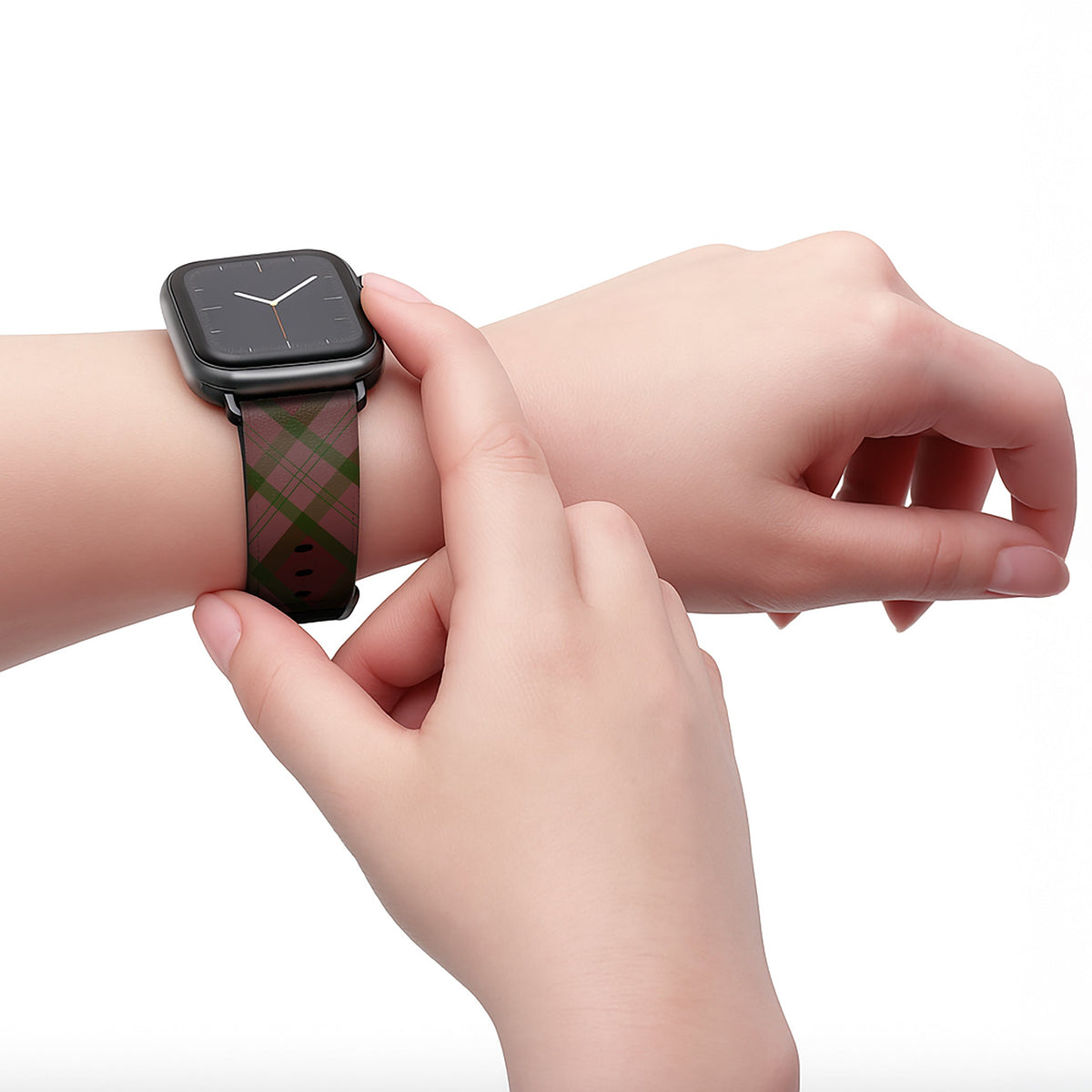 Oxford - Apple Watch Armband 38-41mm & 42 (Serie 10-11) 38-41mm & 42 (Serie 10-11) Matt Schwarz NALIA Kunstleder Armband