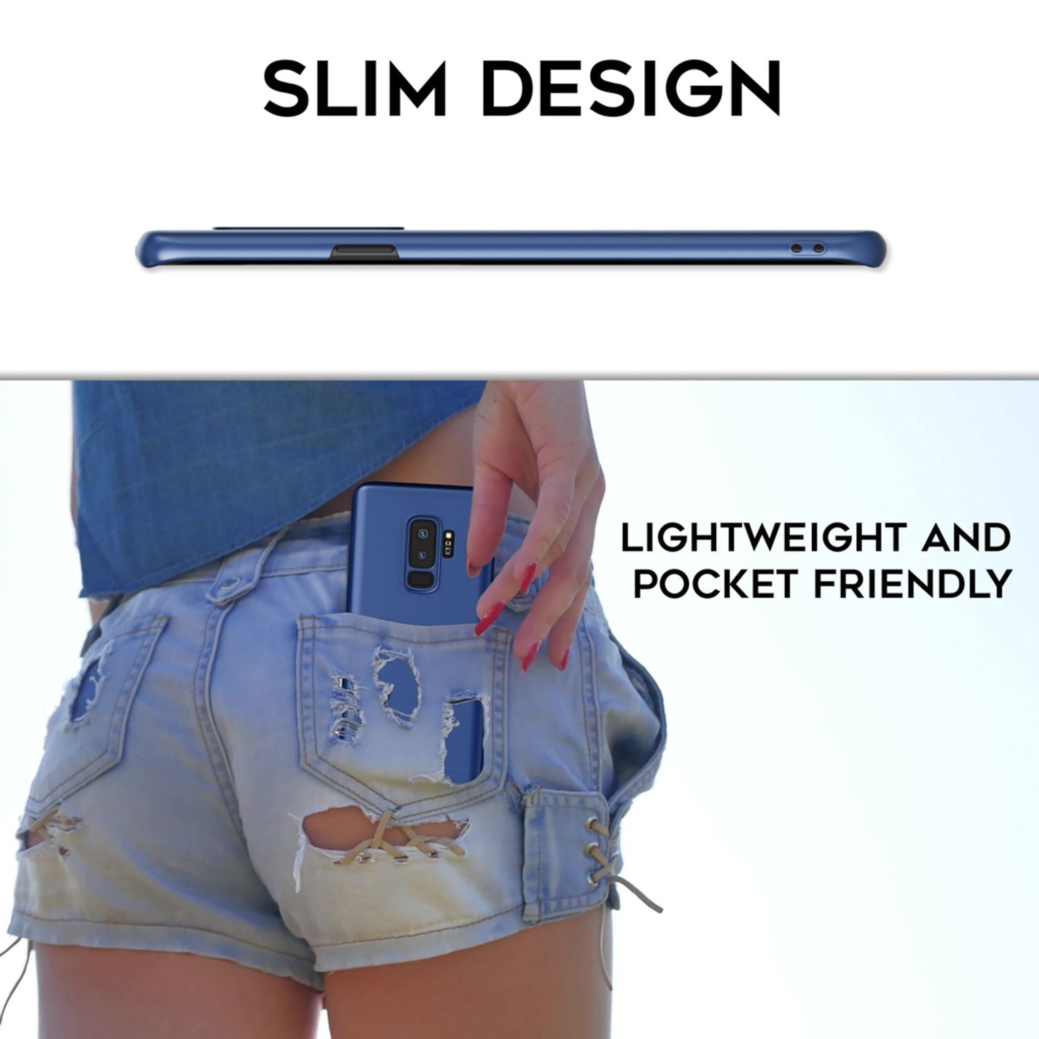 Samsung Galaxy S9 Plus Handy Hülle von NALIA, Dünne Schutzhülle Cover Hard Case Schwarz NALIA SlimFit Hülle