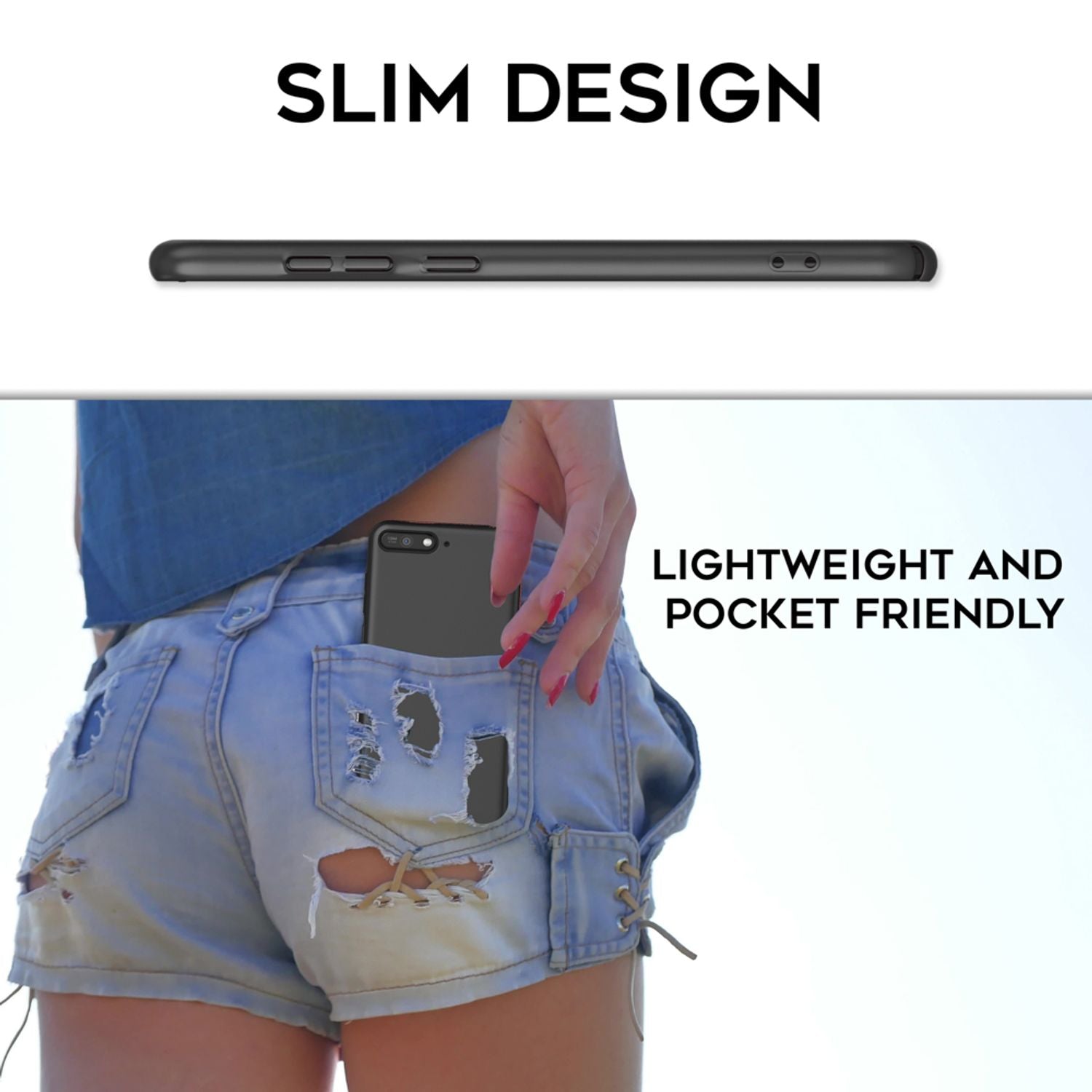 NALIA Handyhülle für Huawei Y6 (2018), Dünne Hard Case Schutz Hülle Slim Cover NALIA SlimFit Hülle