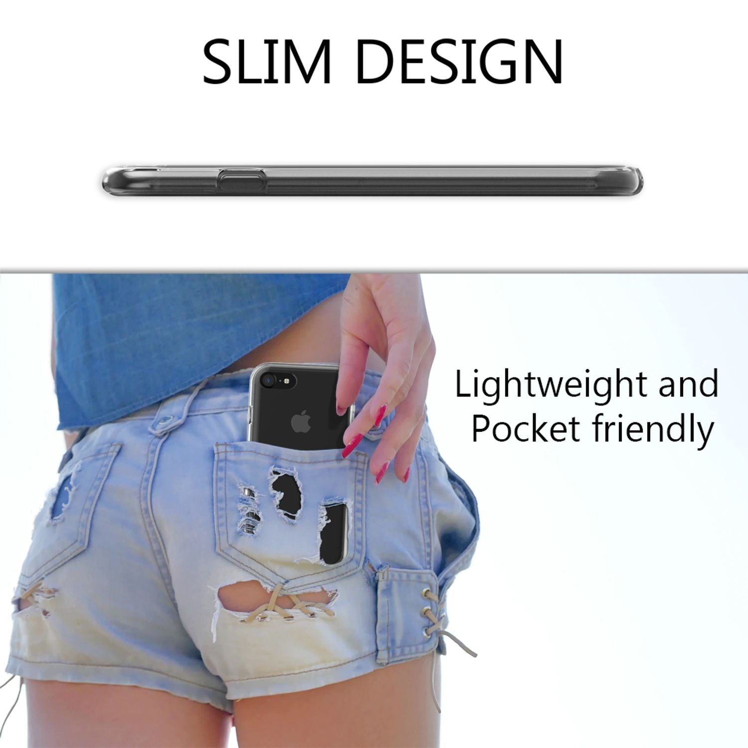 NALIA 360° Handy Hülle für iPhone SE 2022 / SE 2020 / 8 / 7, Case Cover Schutz Transparent NALIA Transparente Hülle