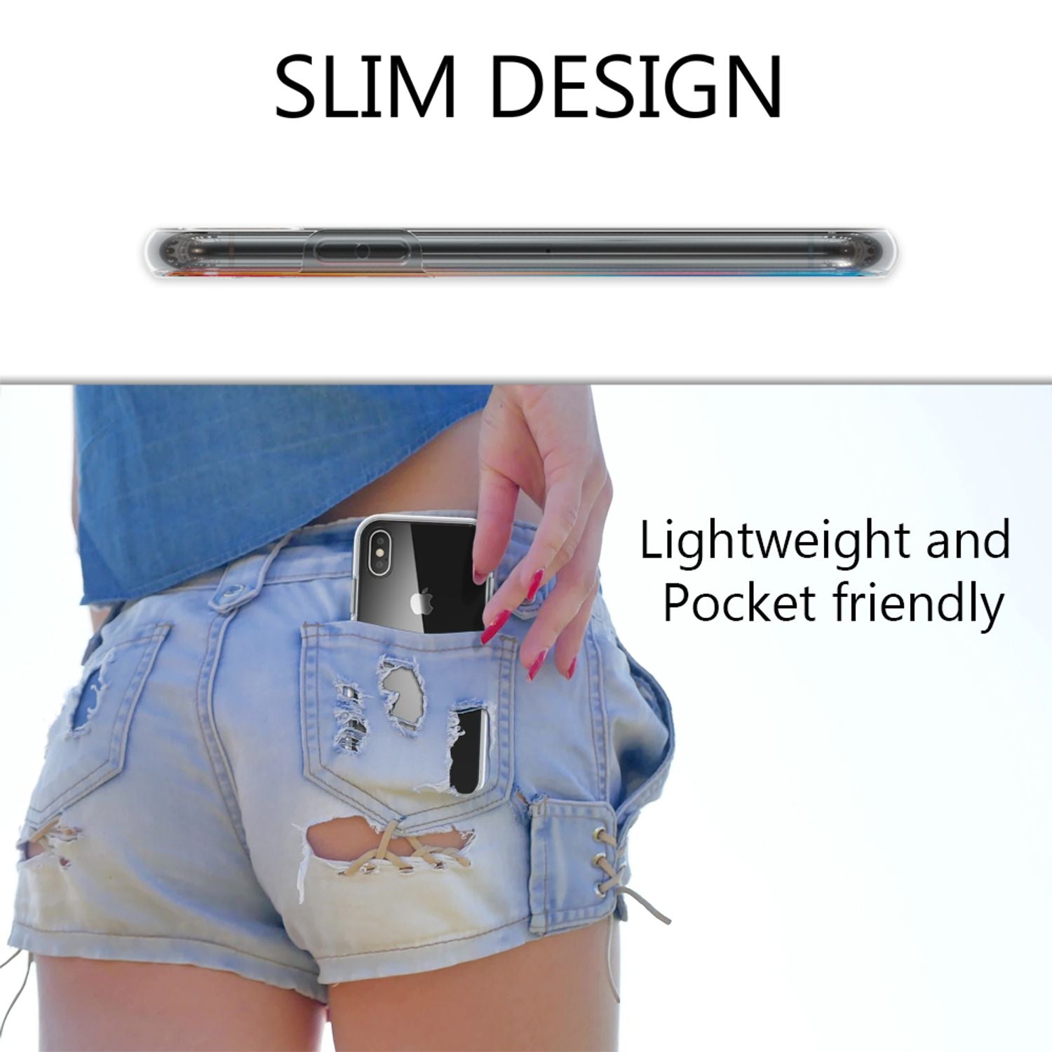 NALIA 360 Grad Handy Hülle für Apple iPhone X XS, Full Cover Case Rundum Bumper Transparent NALIA Transparente Hülle