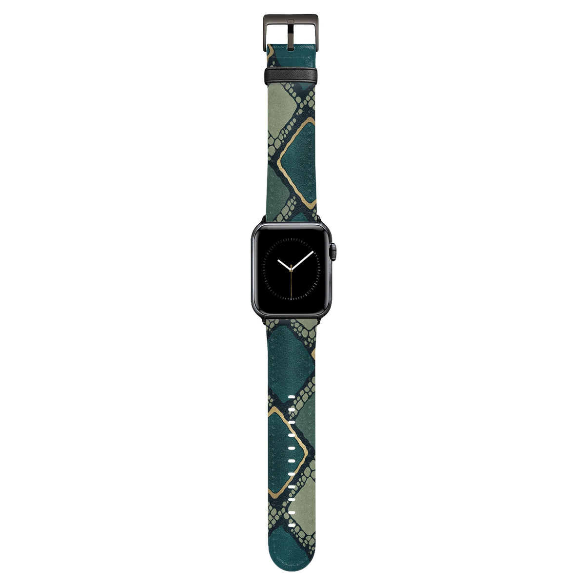 Mamba - Apple Watch Armband 44/45/46/49mm 44 45 46 49mm Matt Schwarz NALIA Kunstleder Armband