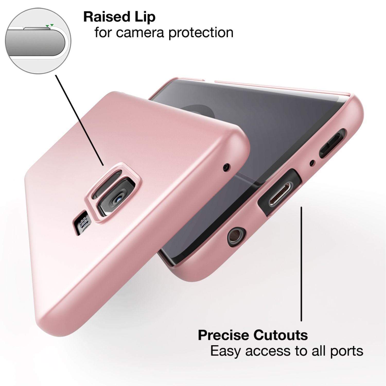 Samsung Galaxy S9 Handy Hülle von NALIA, Dünne Schutzhülle Cover Hard Case Etui Rose Gold NALIA SlimFit Hülle