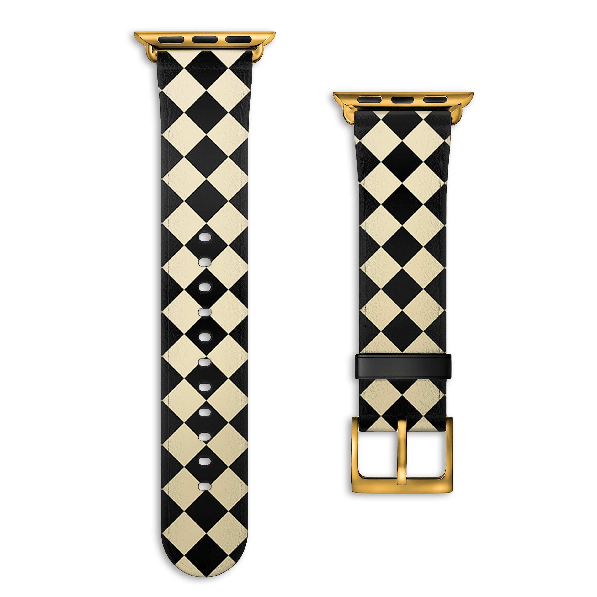 Soho - Apple Watch Armband 44-49mm & 42 (Serie 1-3) 44-49mm & 42 (Serie 1-3) Matt Gold NALIA Kunstleder Armband