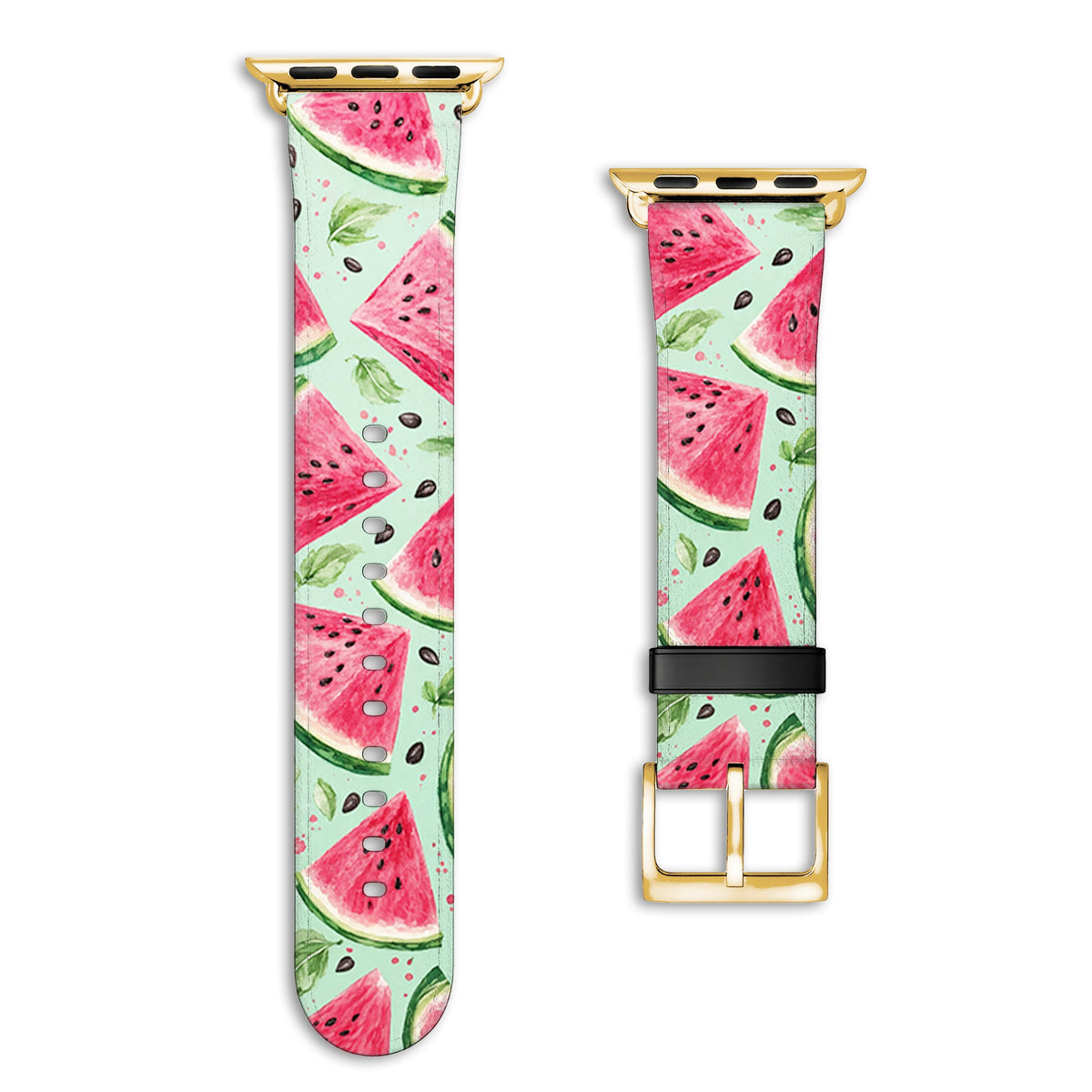 Juicy - Apple Watch Armband 44/45/46/49mm 44 45 46 49mm Matt Gold NALIA Kunstleder Armband