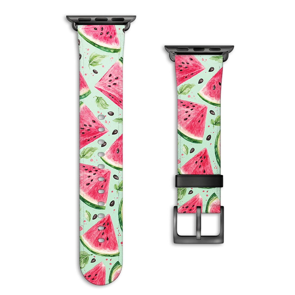 Juicy - Apple Watch Armband 38/40/41/42mm 38 40 41 42mm Matt Schwarz NALIA Kunstleder Armband